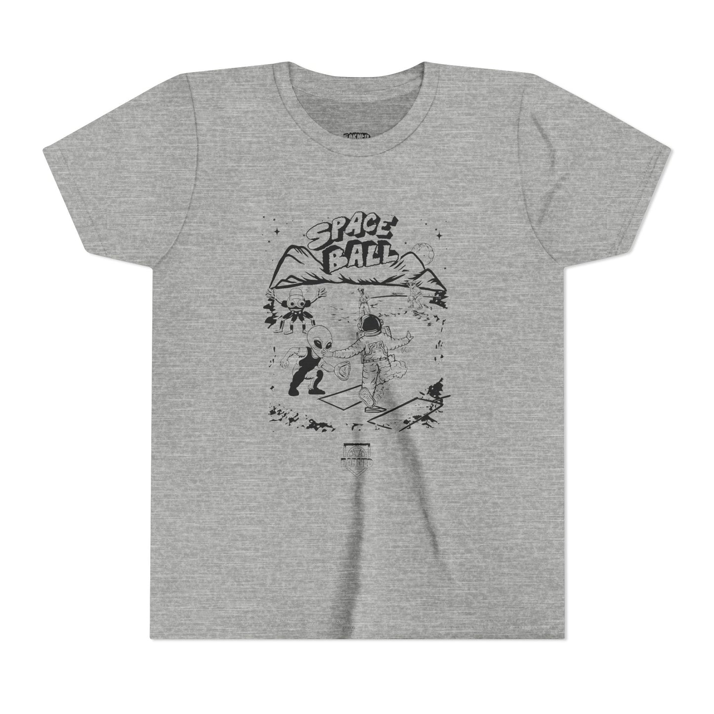 SPACE BALL: PLAY AT THE PLATE Youth Tee (Black & White)