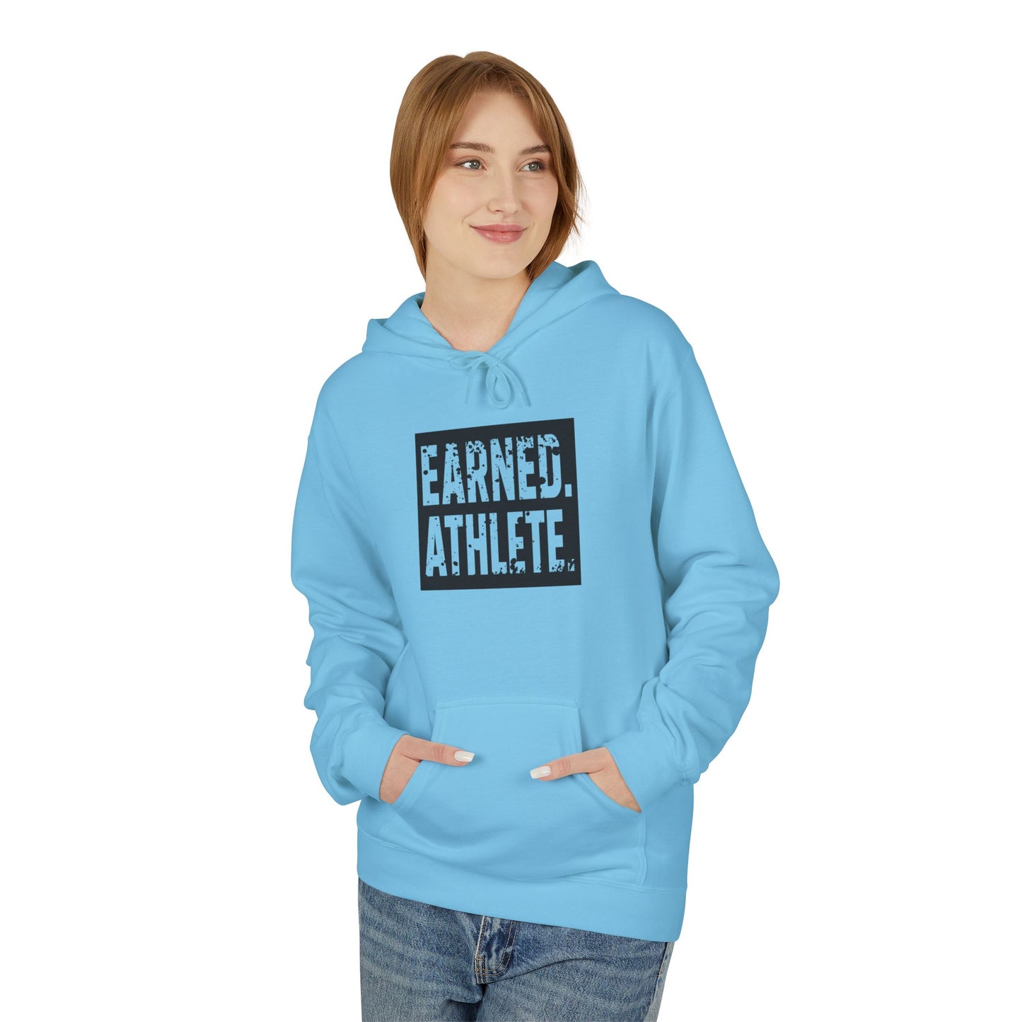 EARNED. ATHLETE. Hoodie (Black Logo)