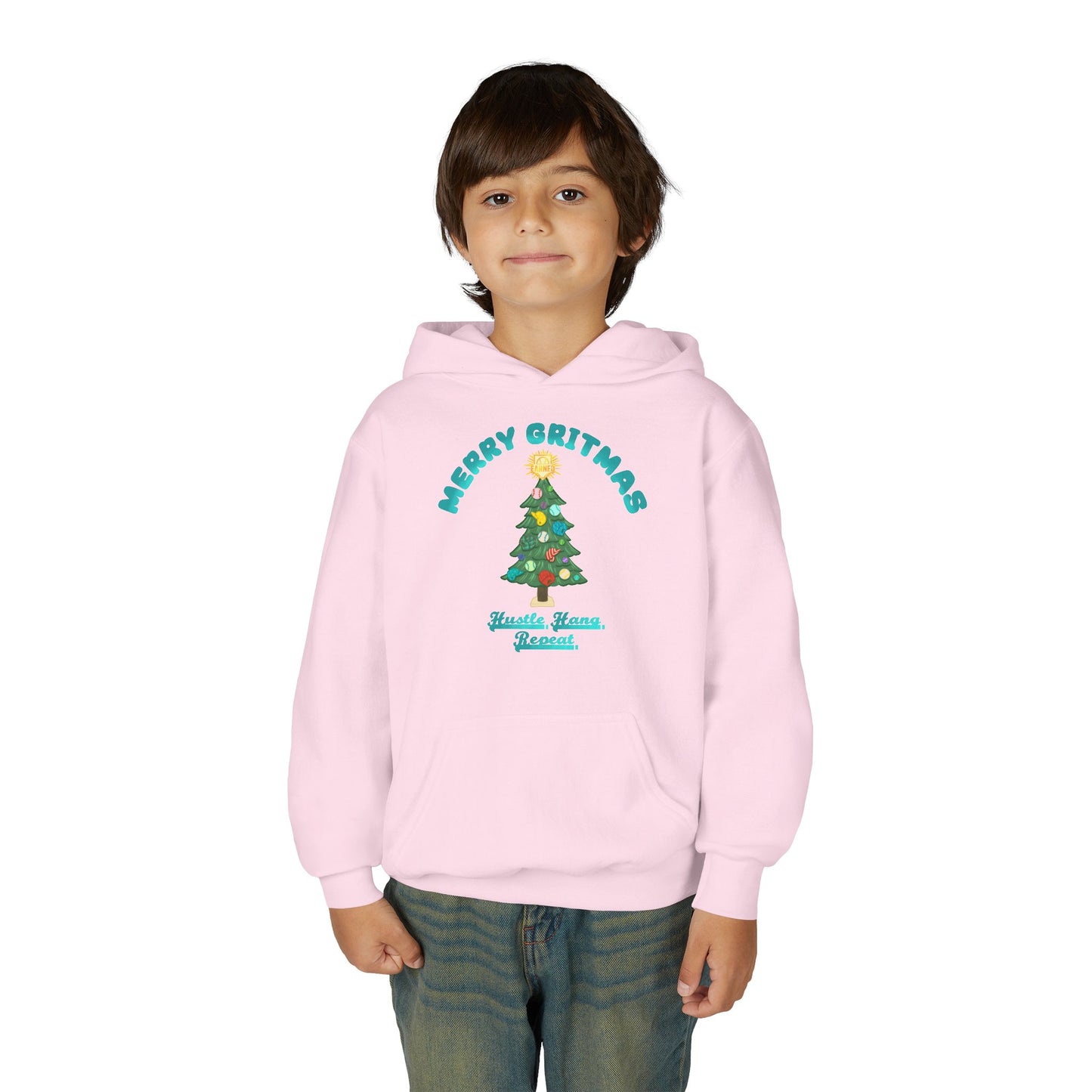 MERRY GRITMAS Youth Hoodie - SLEIGH SQUAD Collection