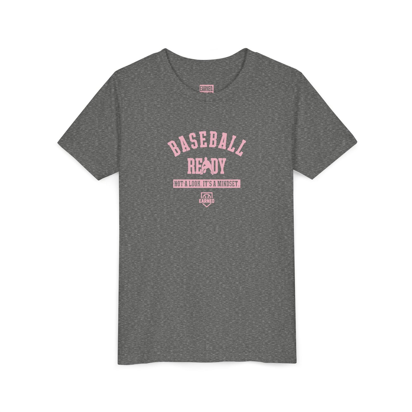 BASEBALL READY Youth Tee (Pink Font)