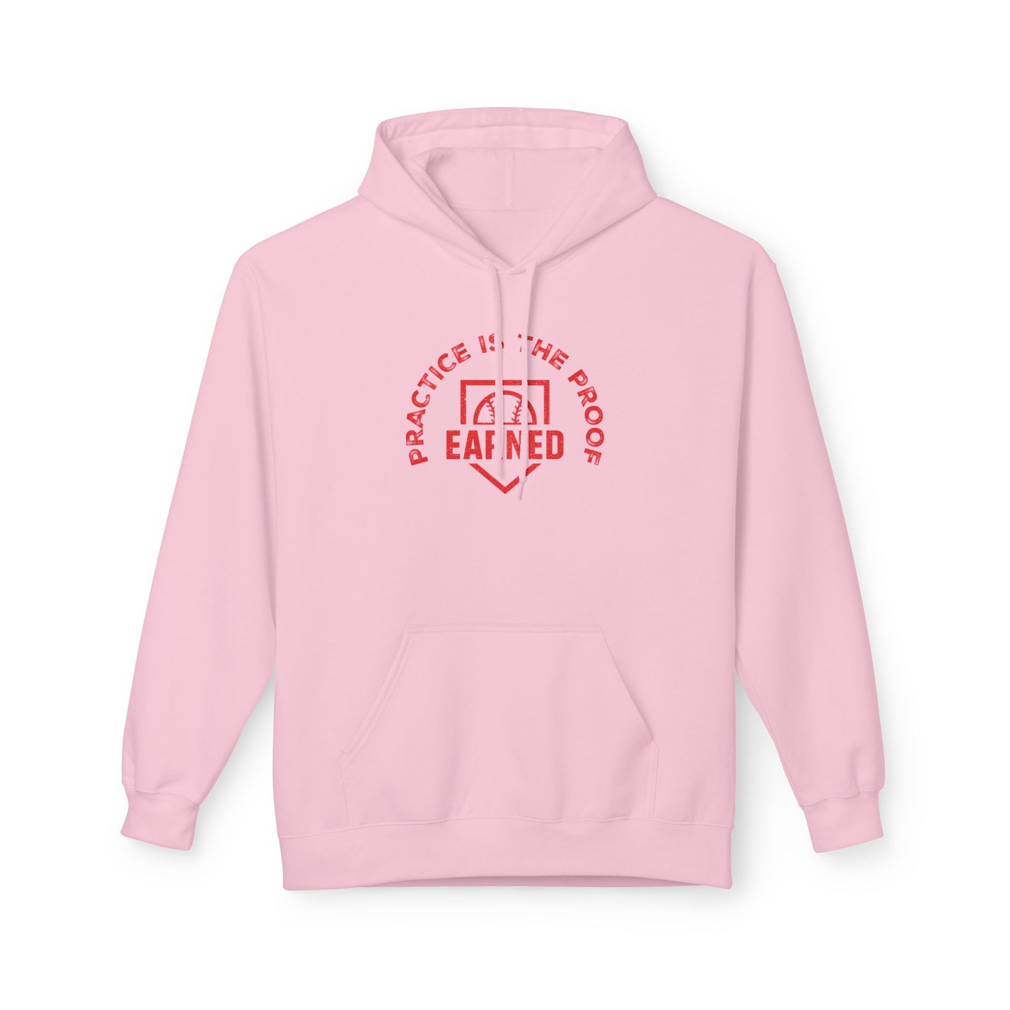 PRACTICE IS THE PROOF Hoodie (Red Font)