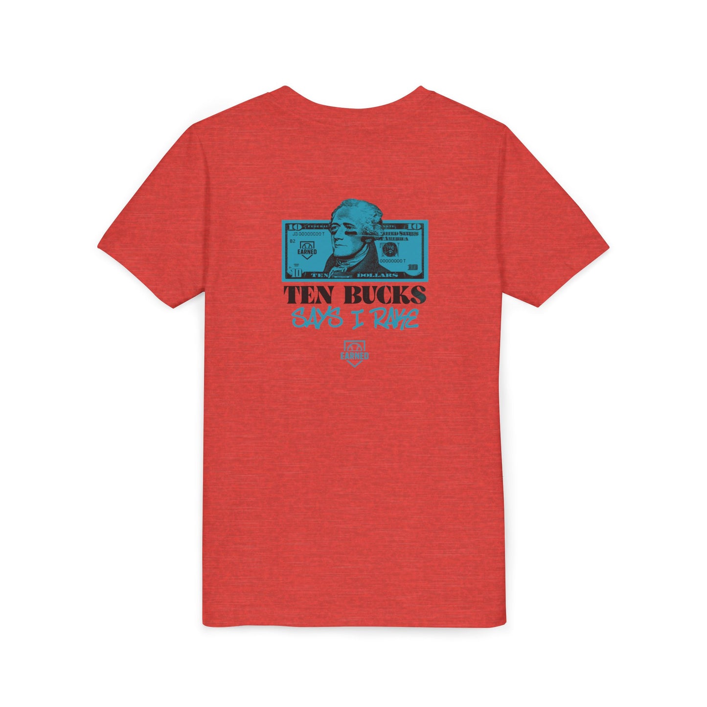 TEN BUCKS SAYS I RAKE Youth Tee (Blue Logo)