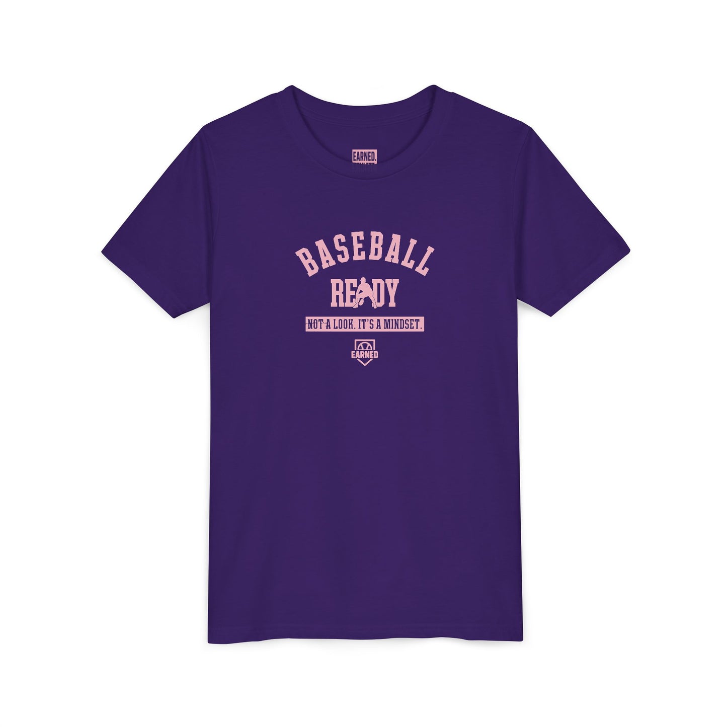 BASEBALL READY Youth Tee (Pink Font)