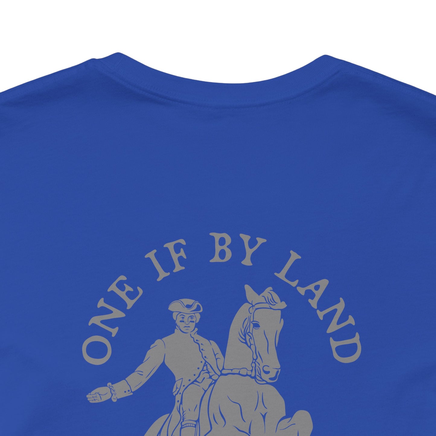 ONE IF BY LAND, TWO IF IT'S A DOUBLE Tee (Gray Font)
