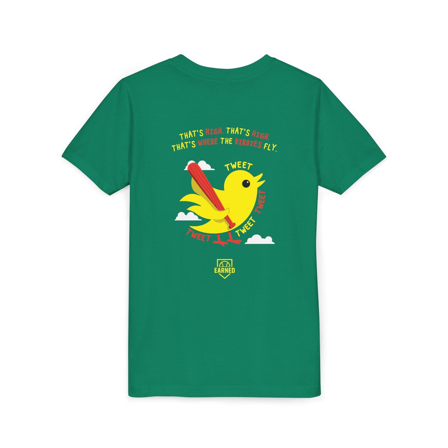 THAT'S HIGH Youth Tee (Yellow Bird) - DUGOUT CHANT Collection