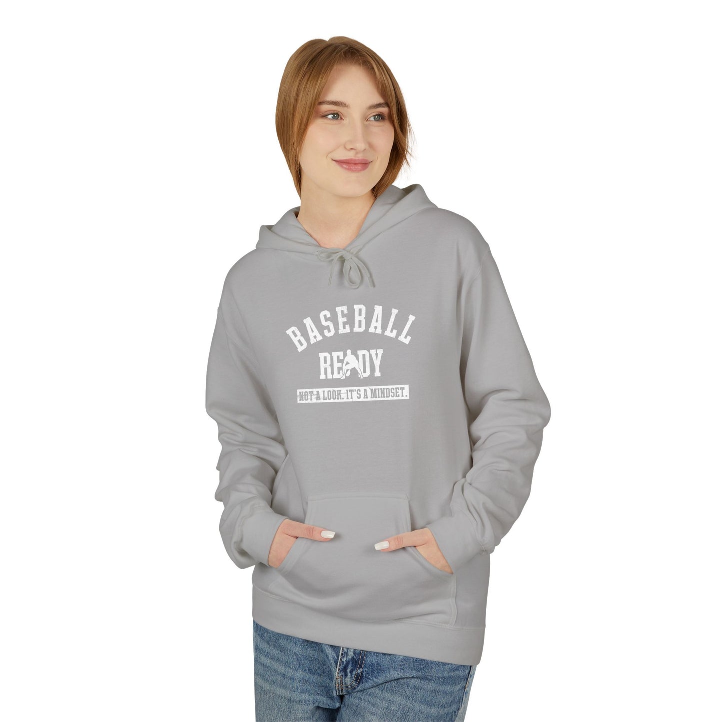 BASEBALL READY Adult Hoodie (White Font)
