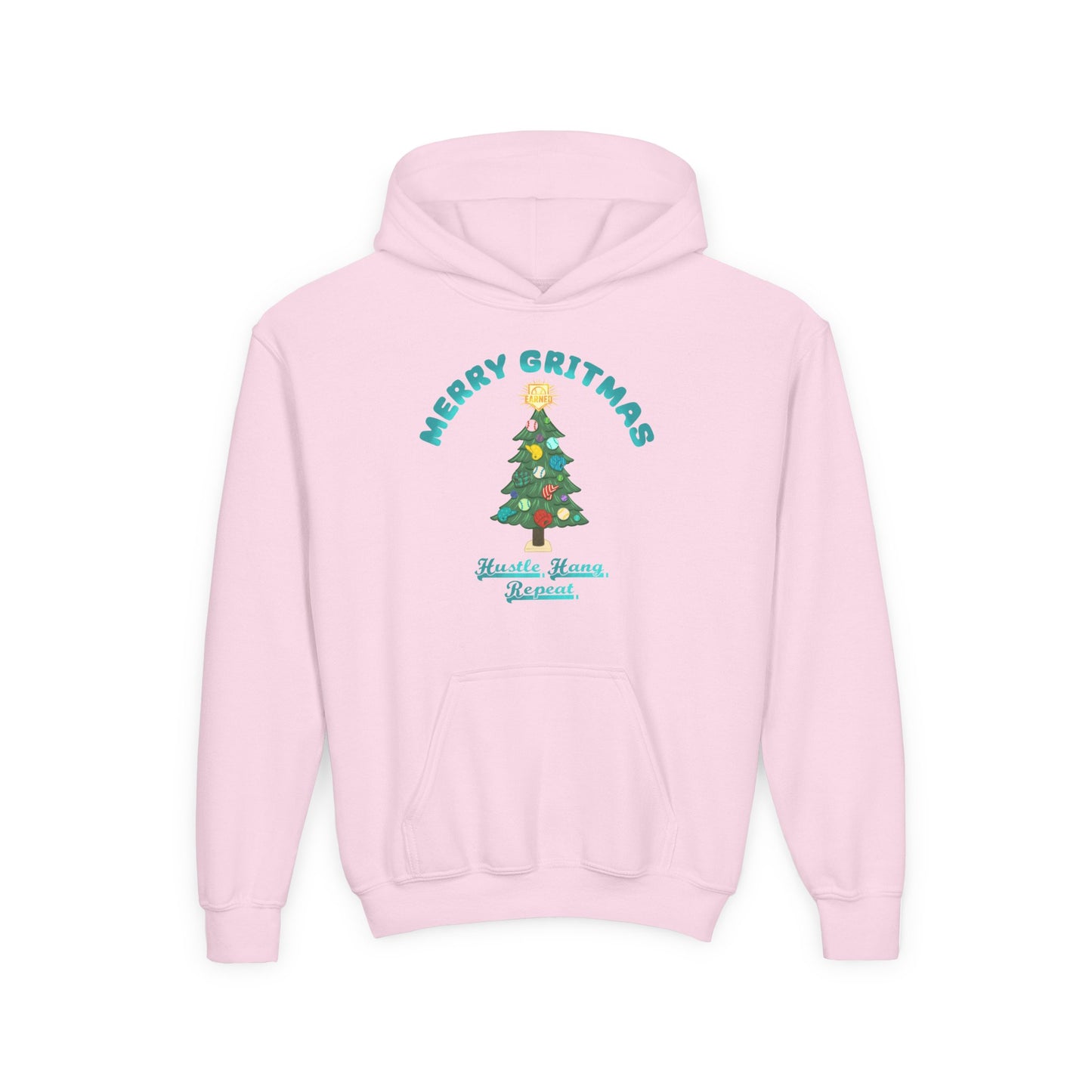 MERRY GRITMAS Youth Hoodie - SLEIGH SQUAD Collection