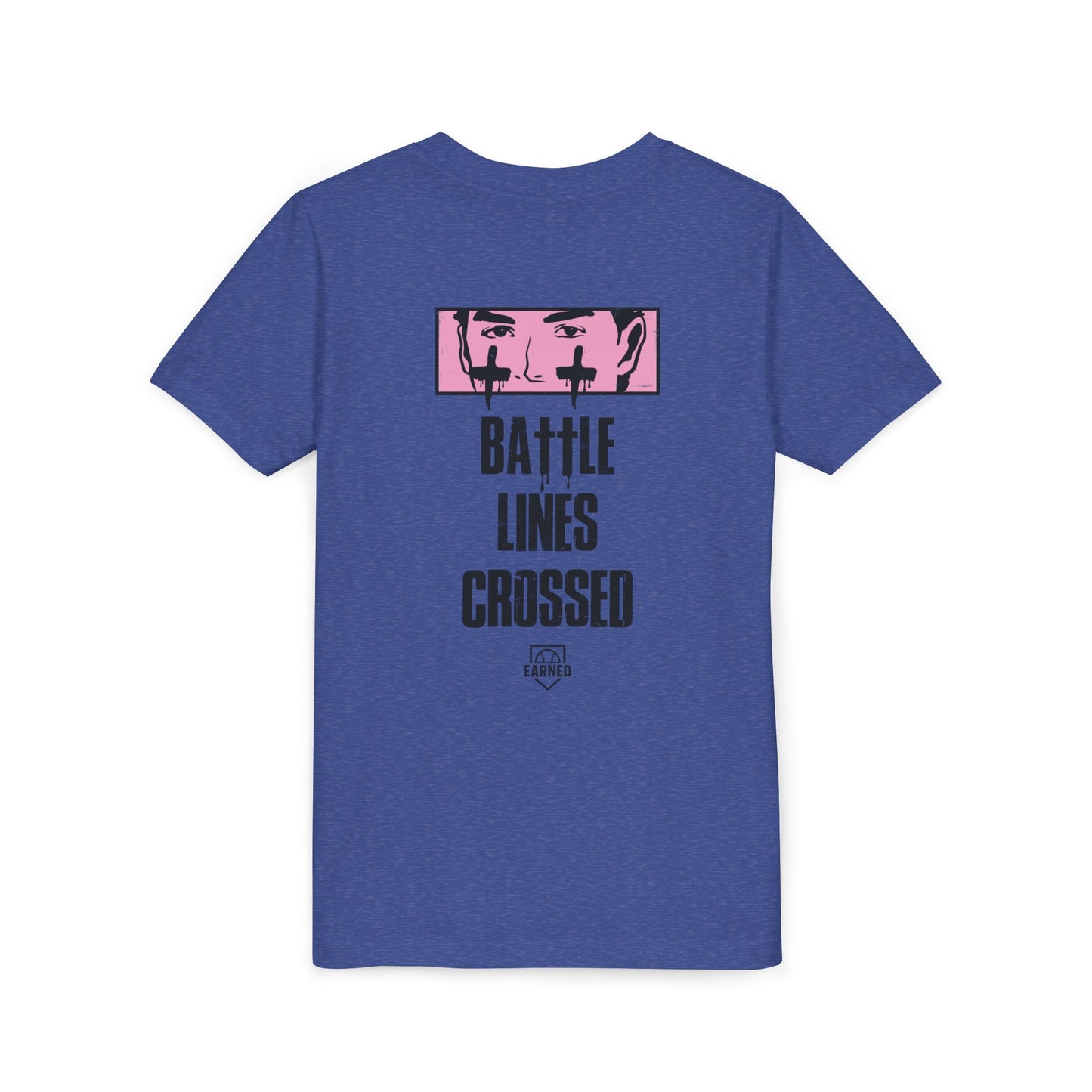 BATTLE LINES CROSSED Youth Tee (Black Font)