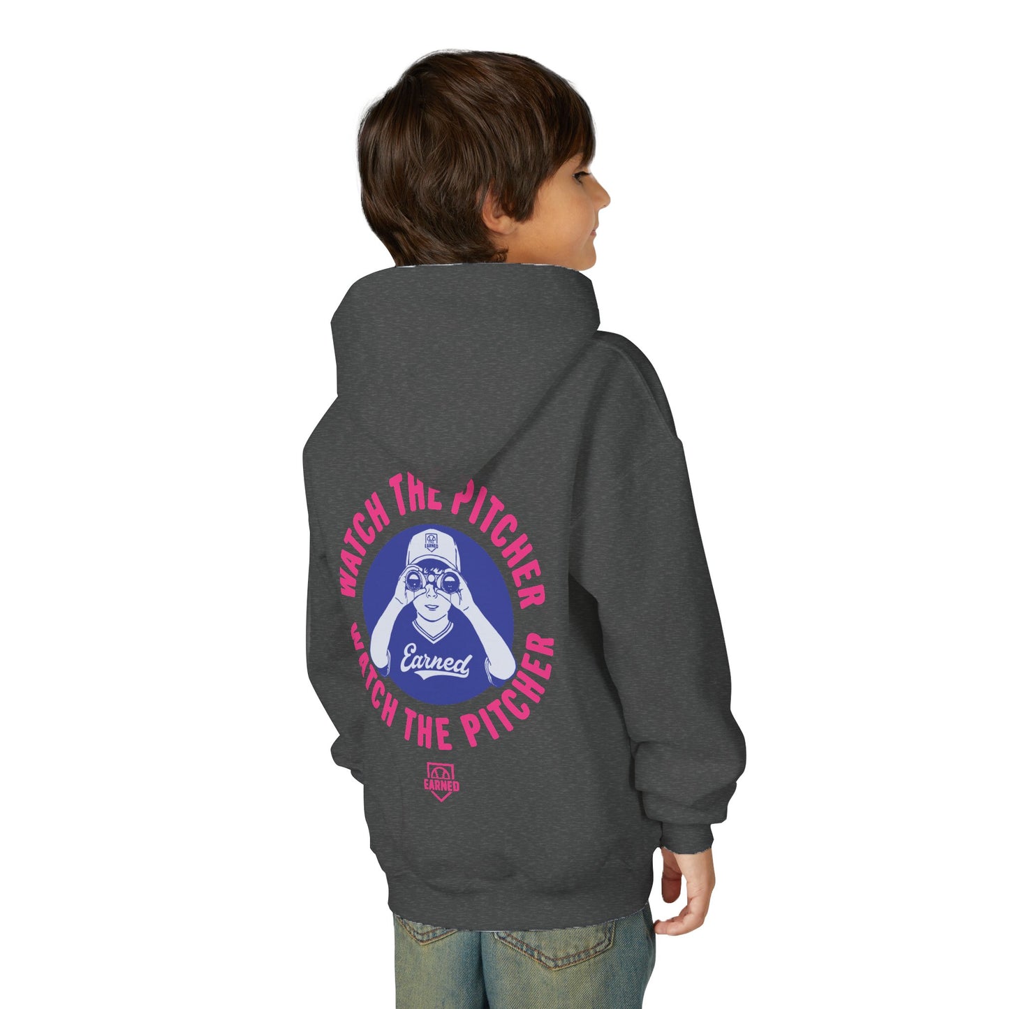 WATCH THE PITCHER Youth Hoodie - DUGOUT CHANT Collection