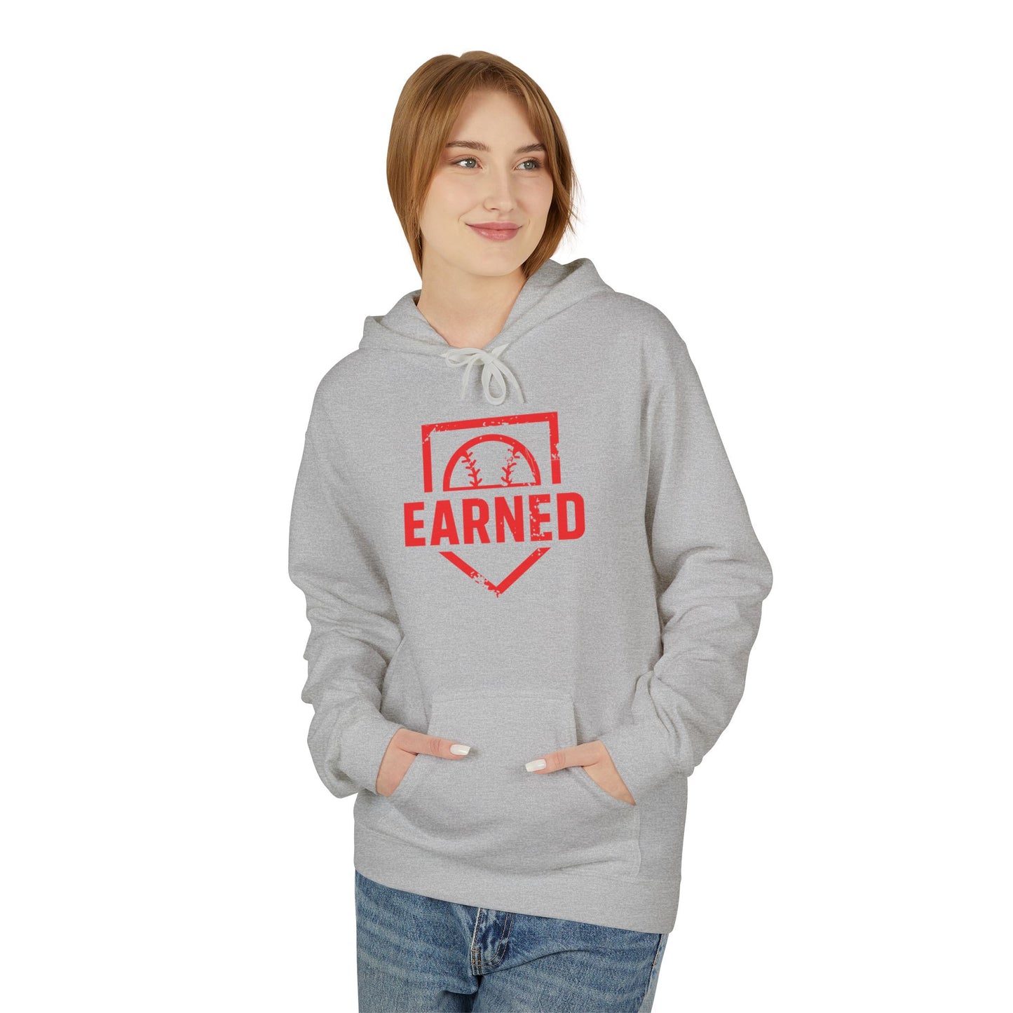 EARNED Logo Hoodie (Red Font)