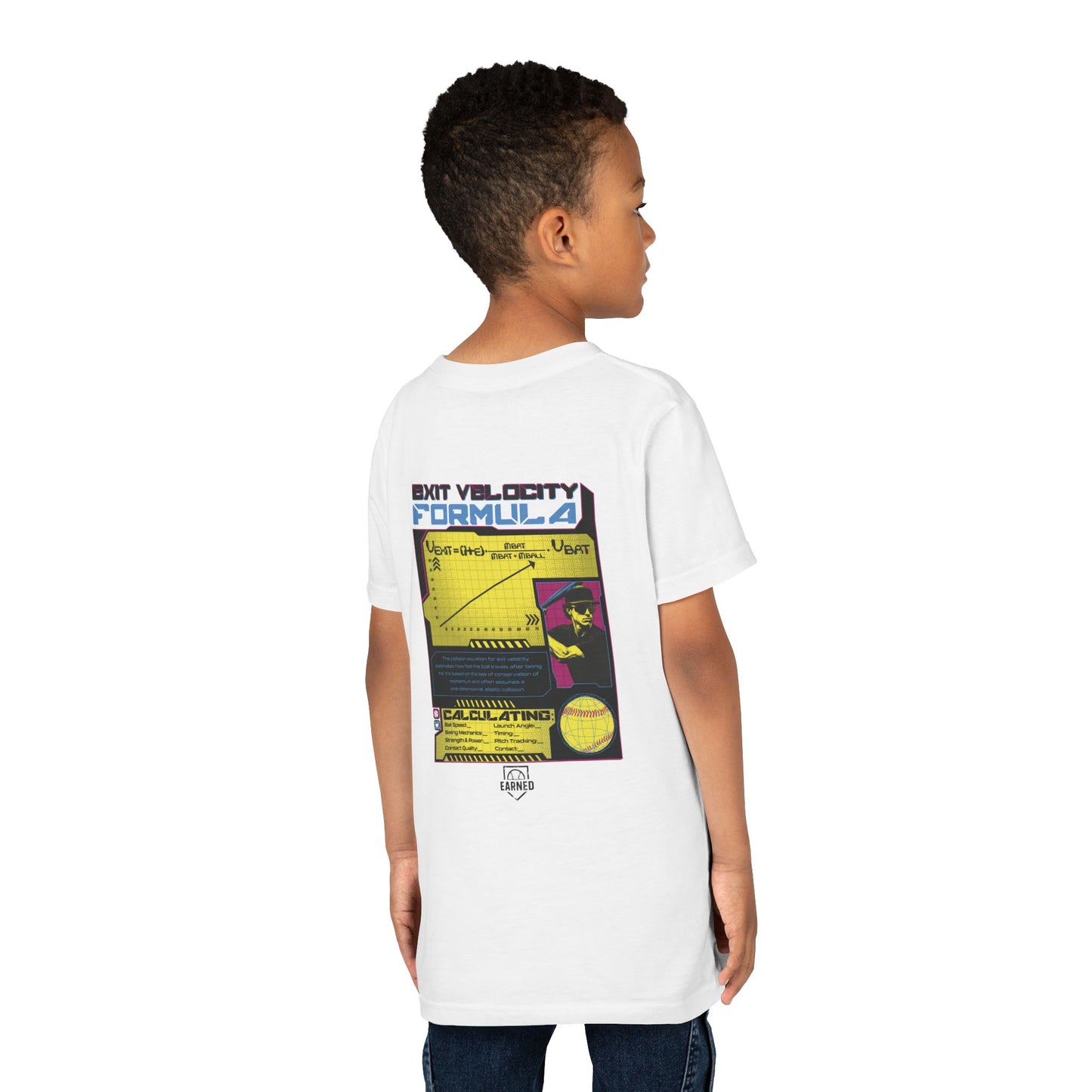 EXIT VELOCITY FORMULA Youth Tee - BASEBALL IQ Collection