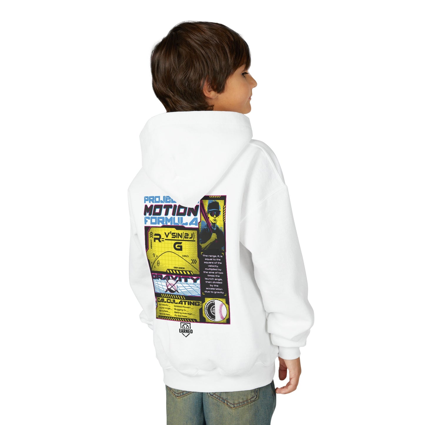 PROJECTILE MOTION FORMULA Youth Tee - BASEBALL IQ Collection