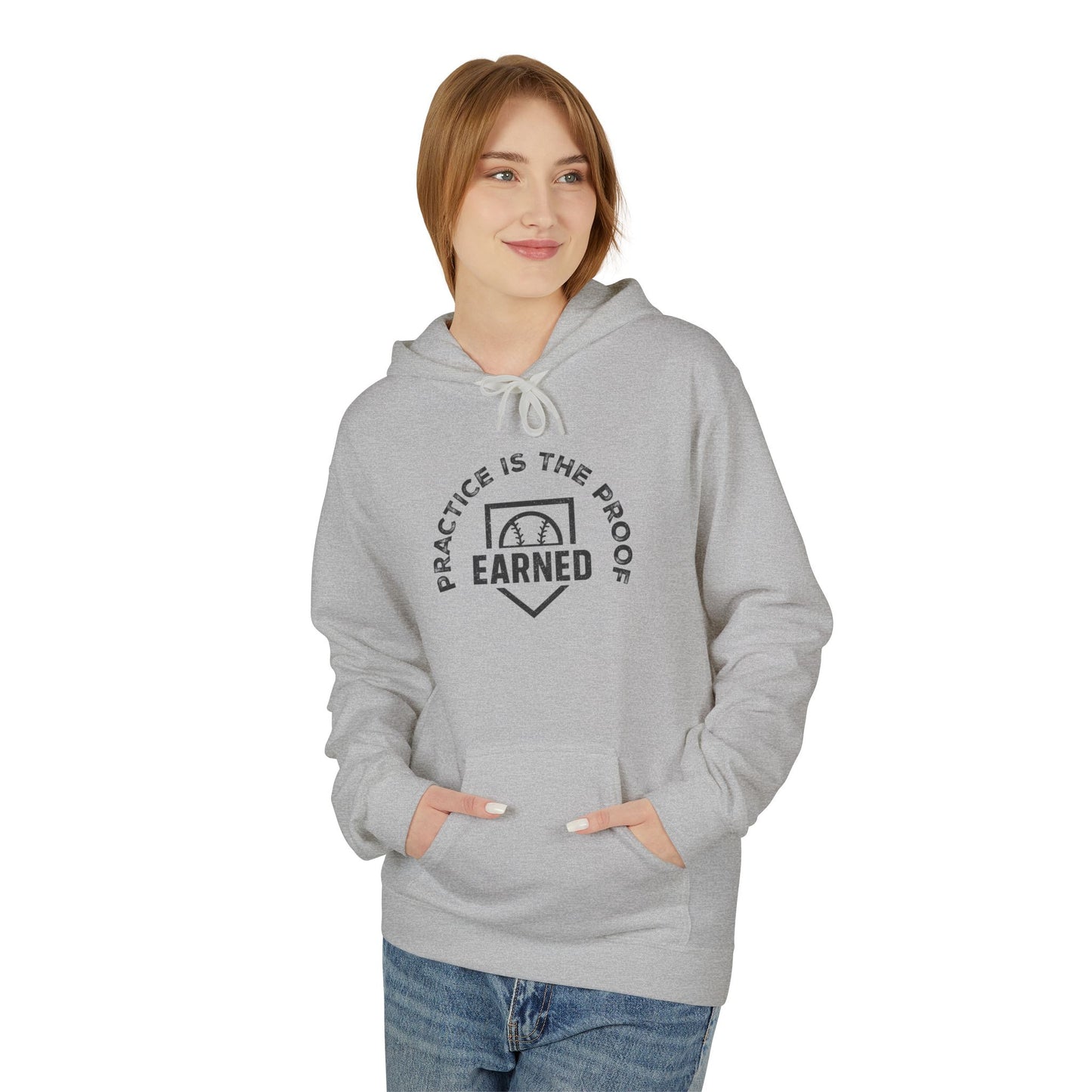 PRACTICE IS THE PROOF Hoodie (Black Font)