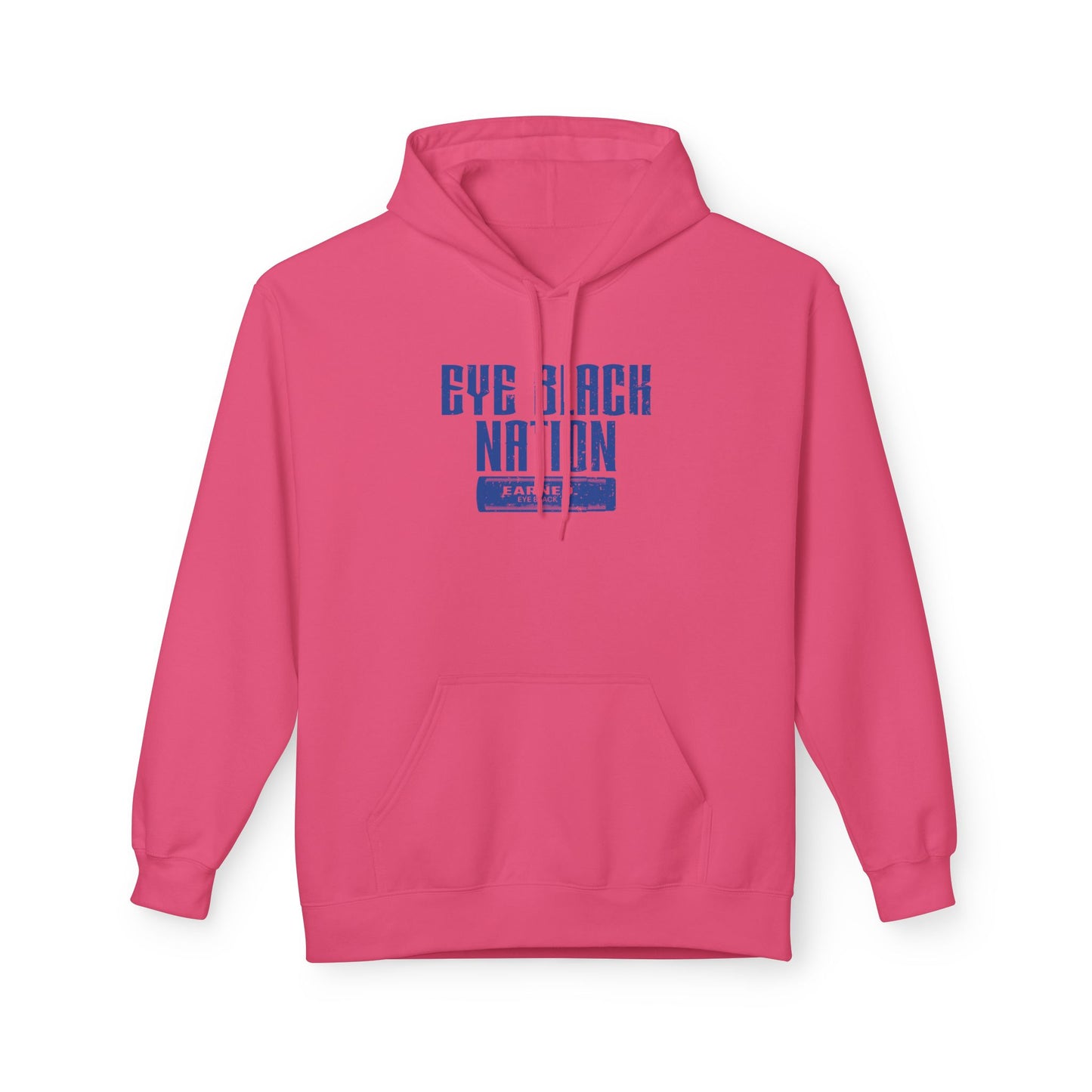 EYE BLACK NATION Adult Hoodie (Blue Font)