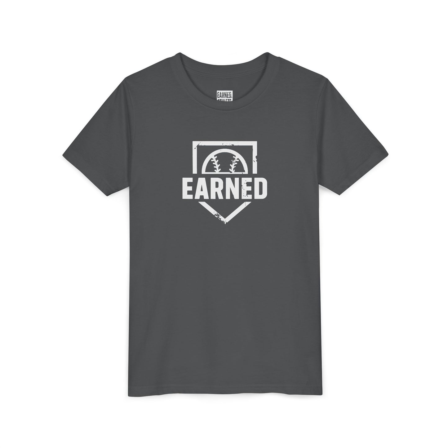 EARNED Logo Youth Tee (White Font)