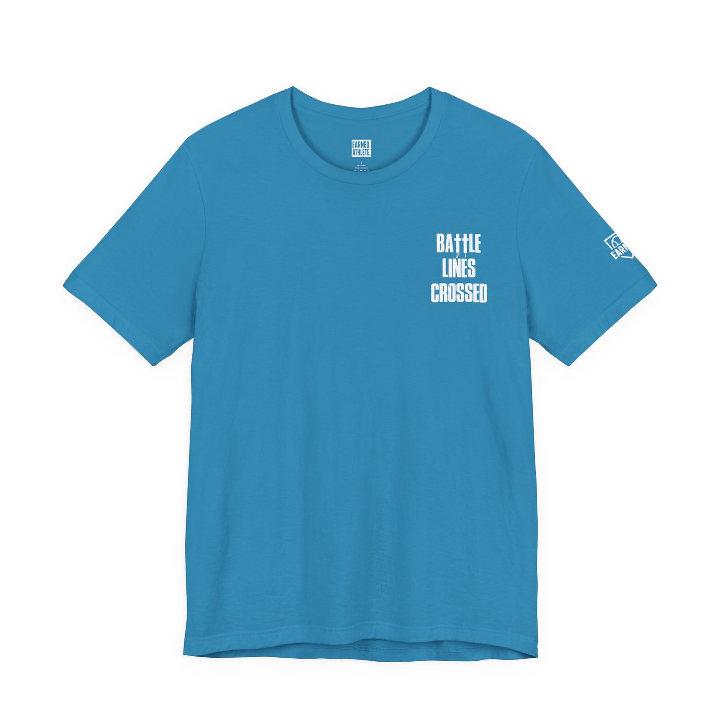 "BATTLE LINES CROSSED" Tee (White Font)