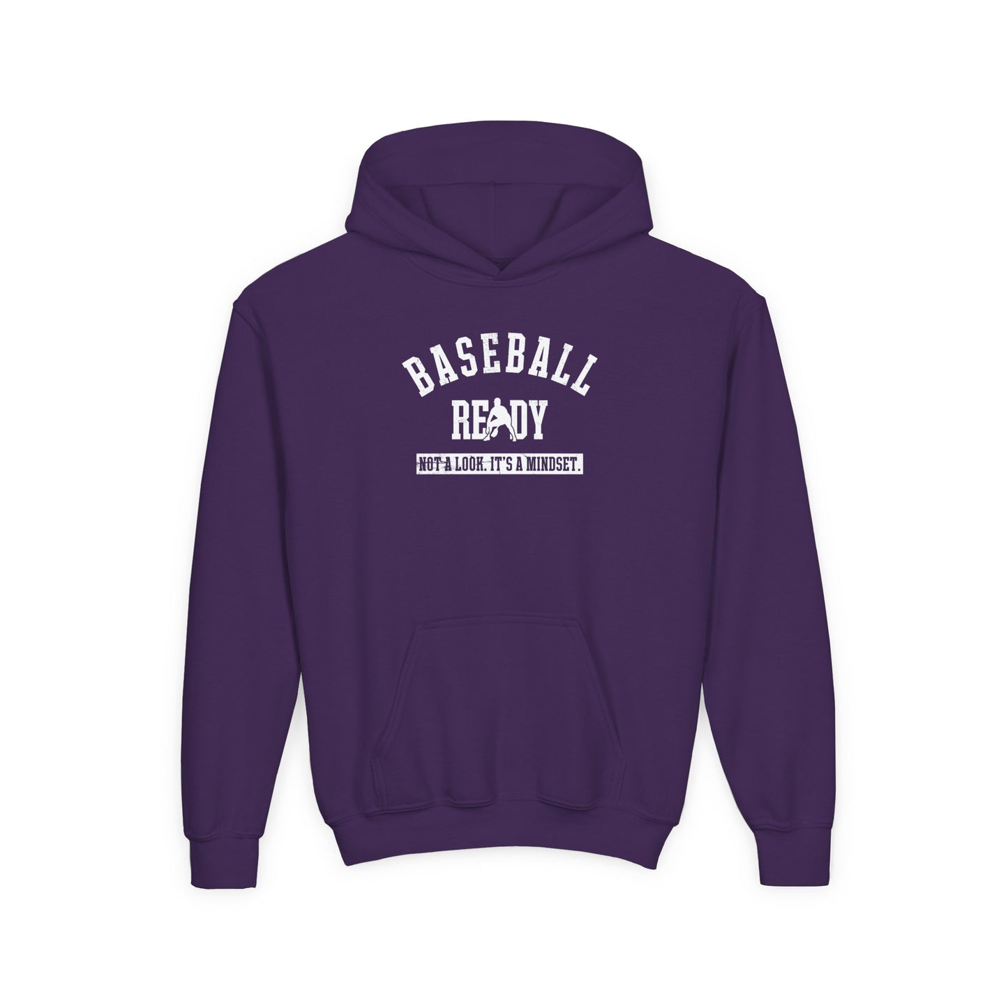 BASEBALL READY Youth Hoodie (White Logo)