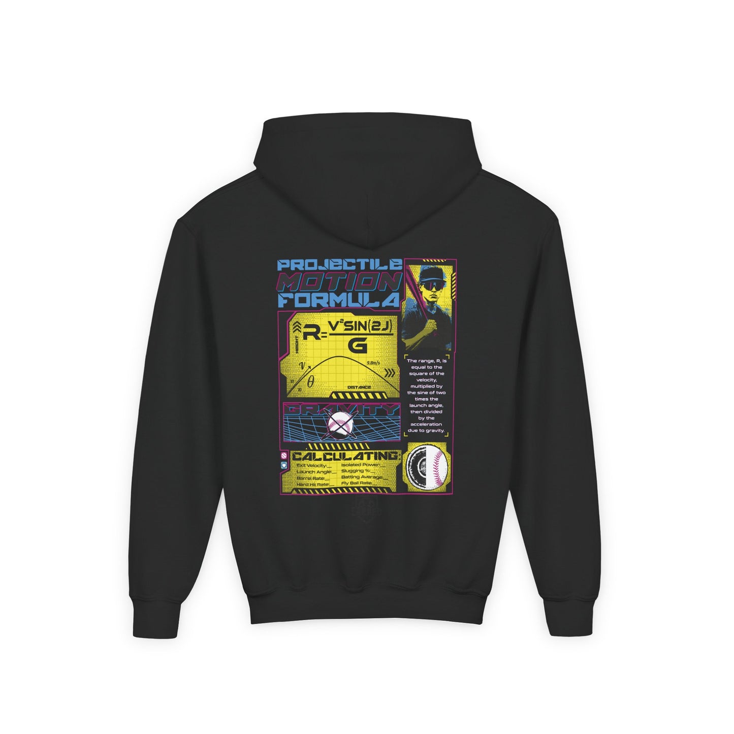 PROJECTILE MOTION FORMULA Youth Tee - BASEBALL IQ Collection