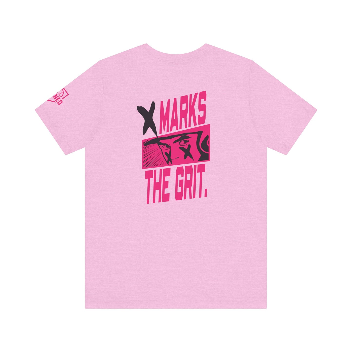 X MARKS THE GRIT Tee (Black X, Pink font)