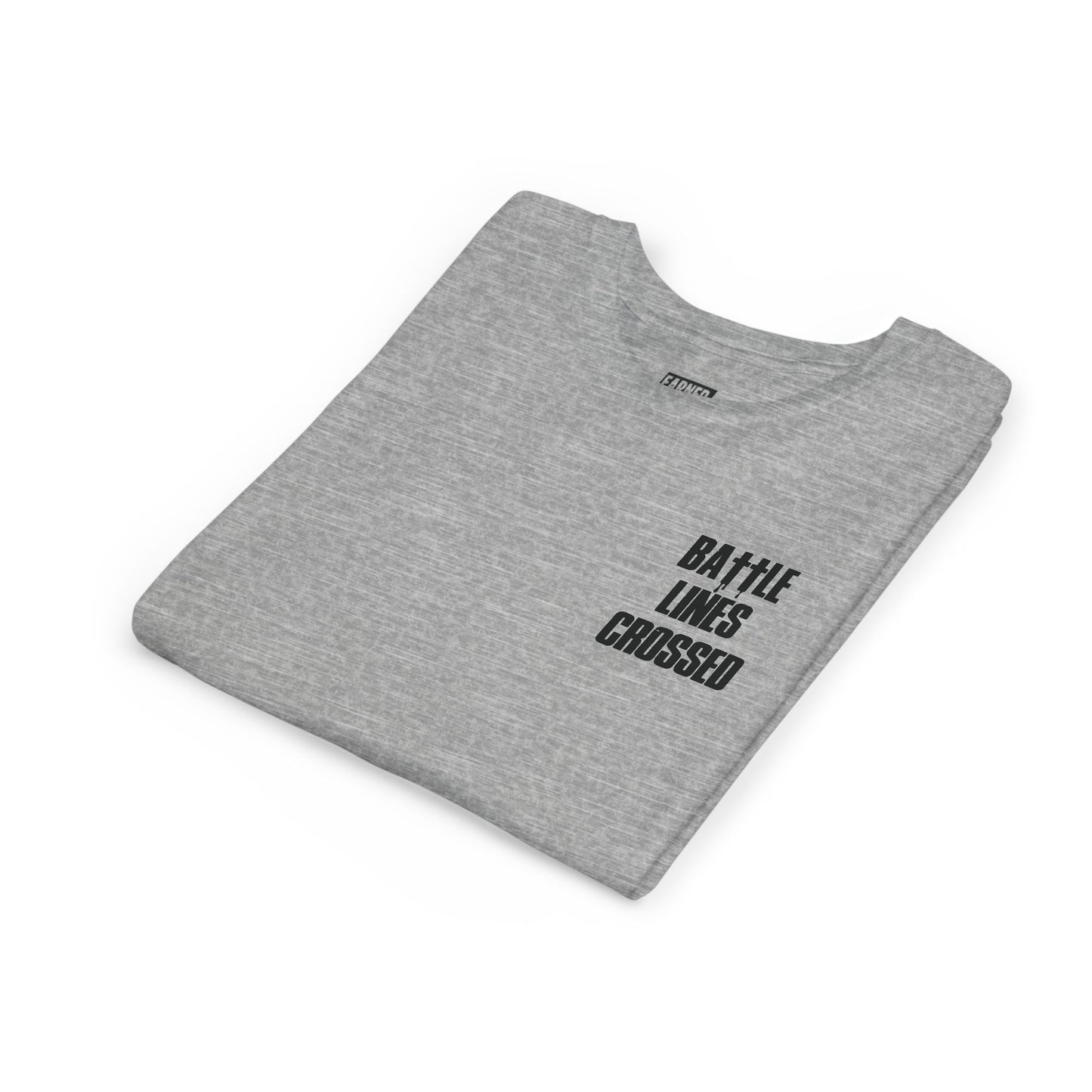 BATTLE LINES CROSSED Youth Tee (Black Font)