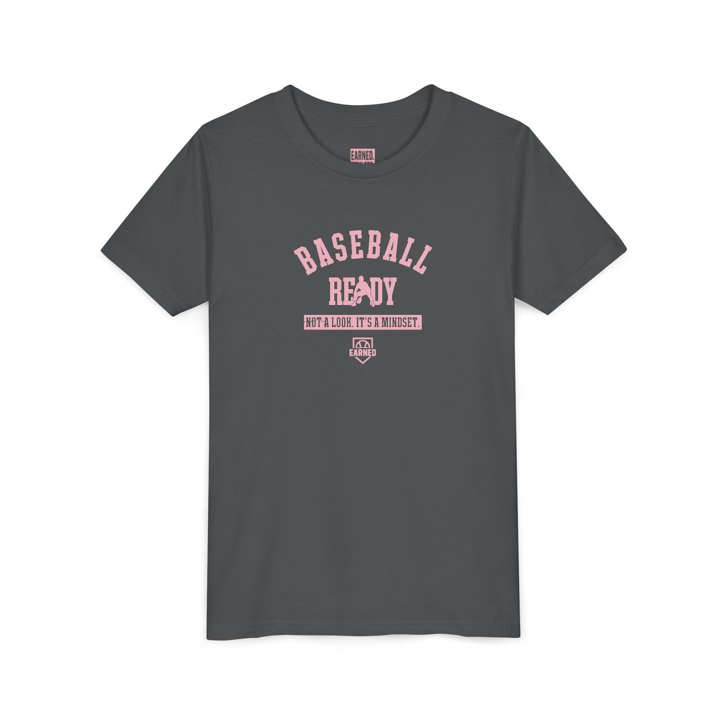 BASEBALL READY Youth Tee (Pink Font)