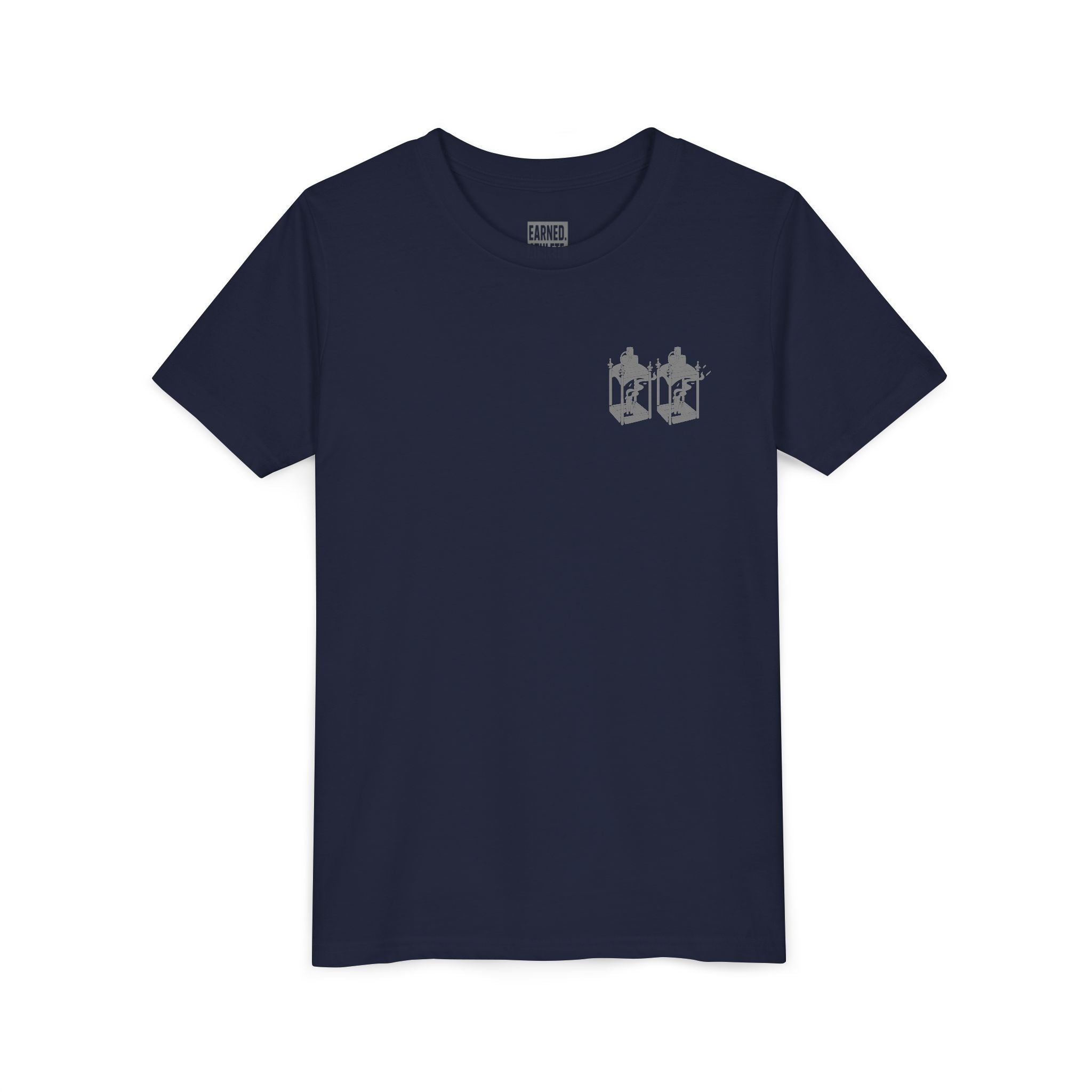 ONE IF BY LAND, TWO IF IT'S A DOUBLE Youth Tee (Paul Revere Grey)