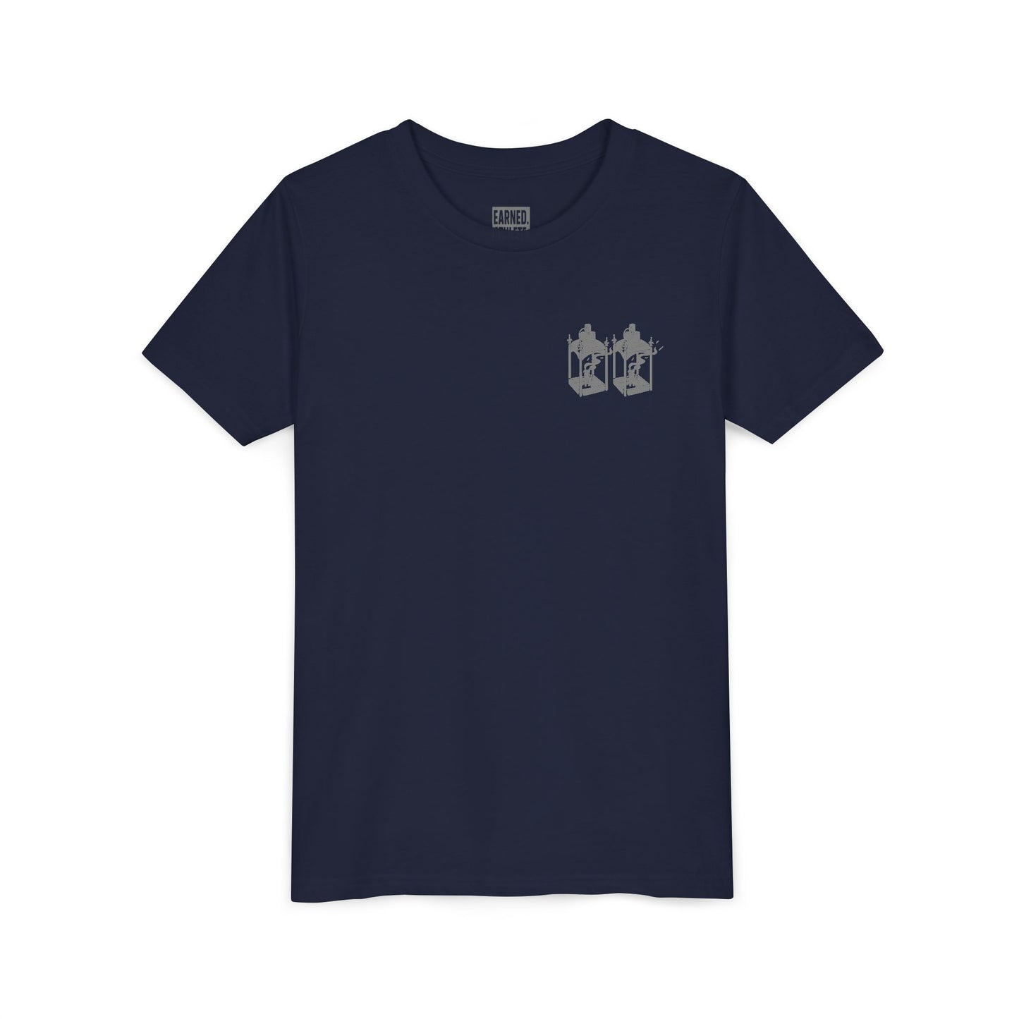 ONE IF BY LAND, TWO IF IT'S A DOUBLE Youth Tee (Paul Revere Grey)