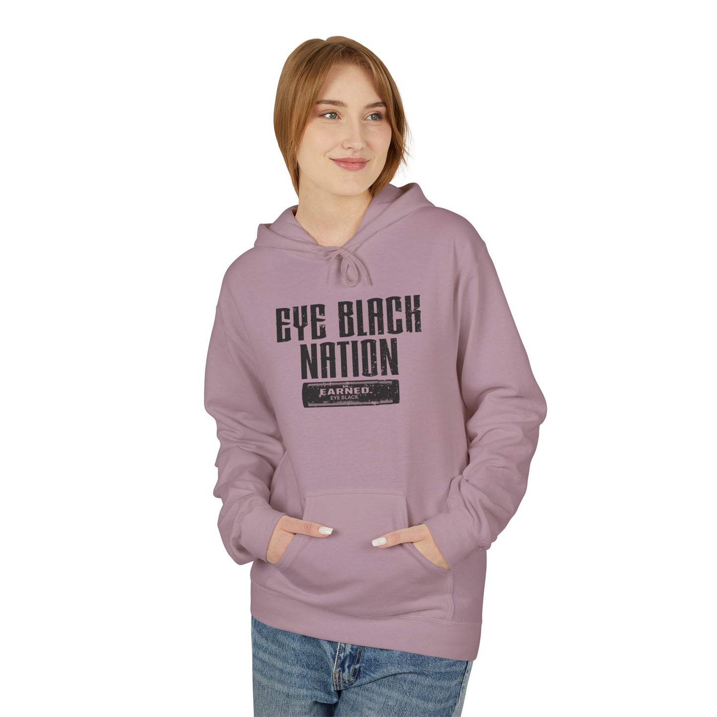 EYE BLACK NATION / WARRIOR Hoodie (Black Font)