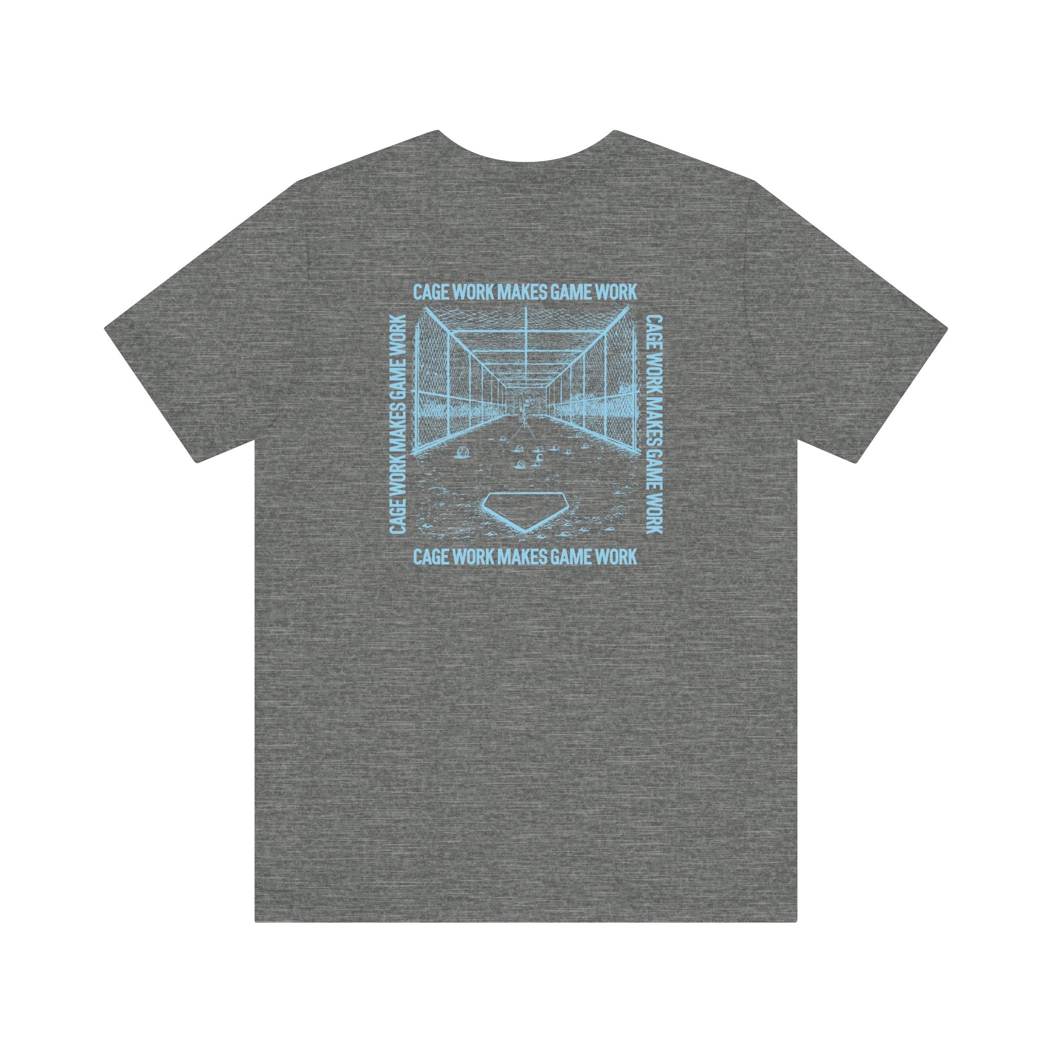 CAGE WORK MAKES GAME WORK Adult Tee (Blue Logo)