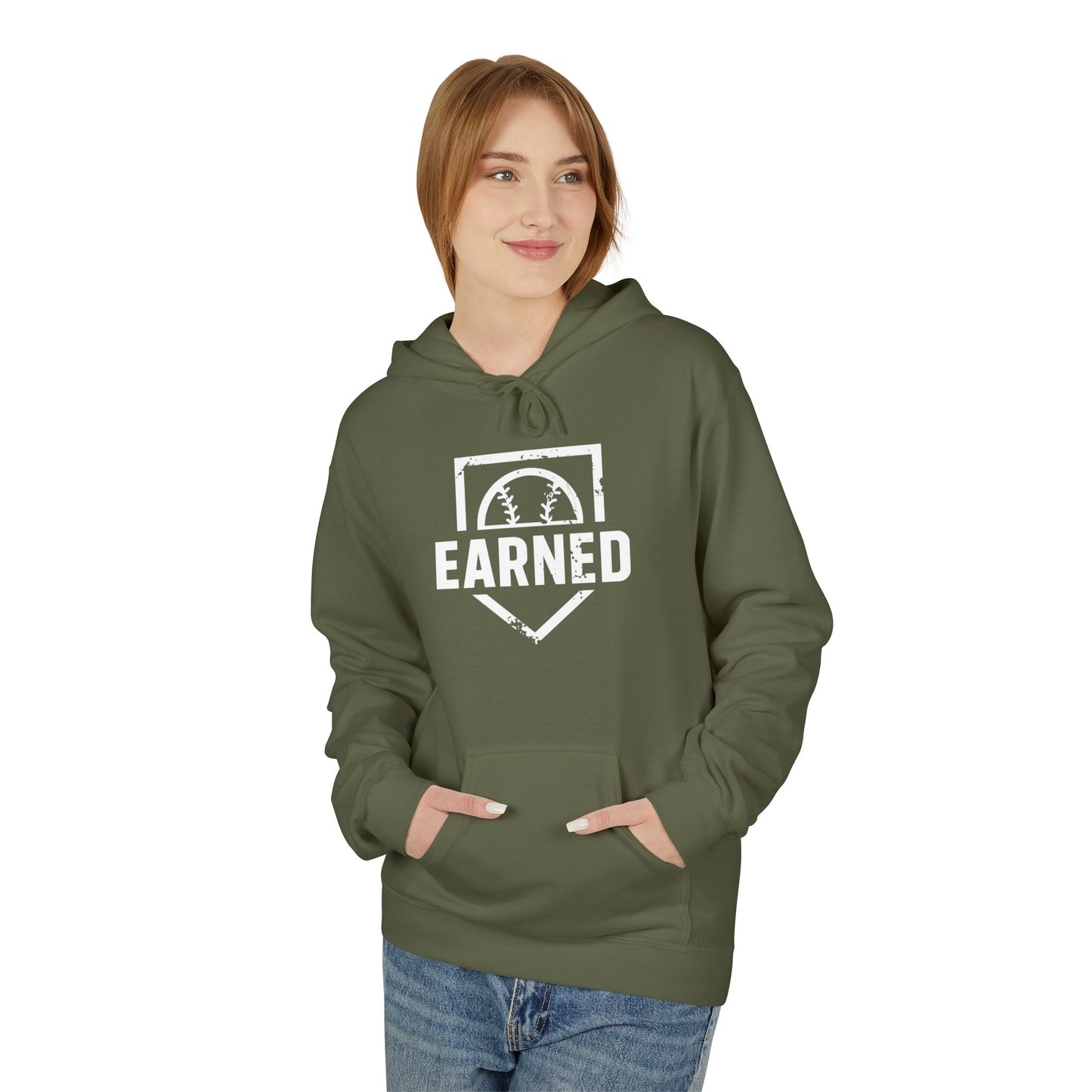 EARNED Logo Hoodie (White Font)