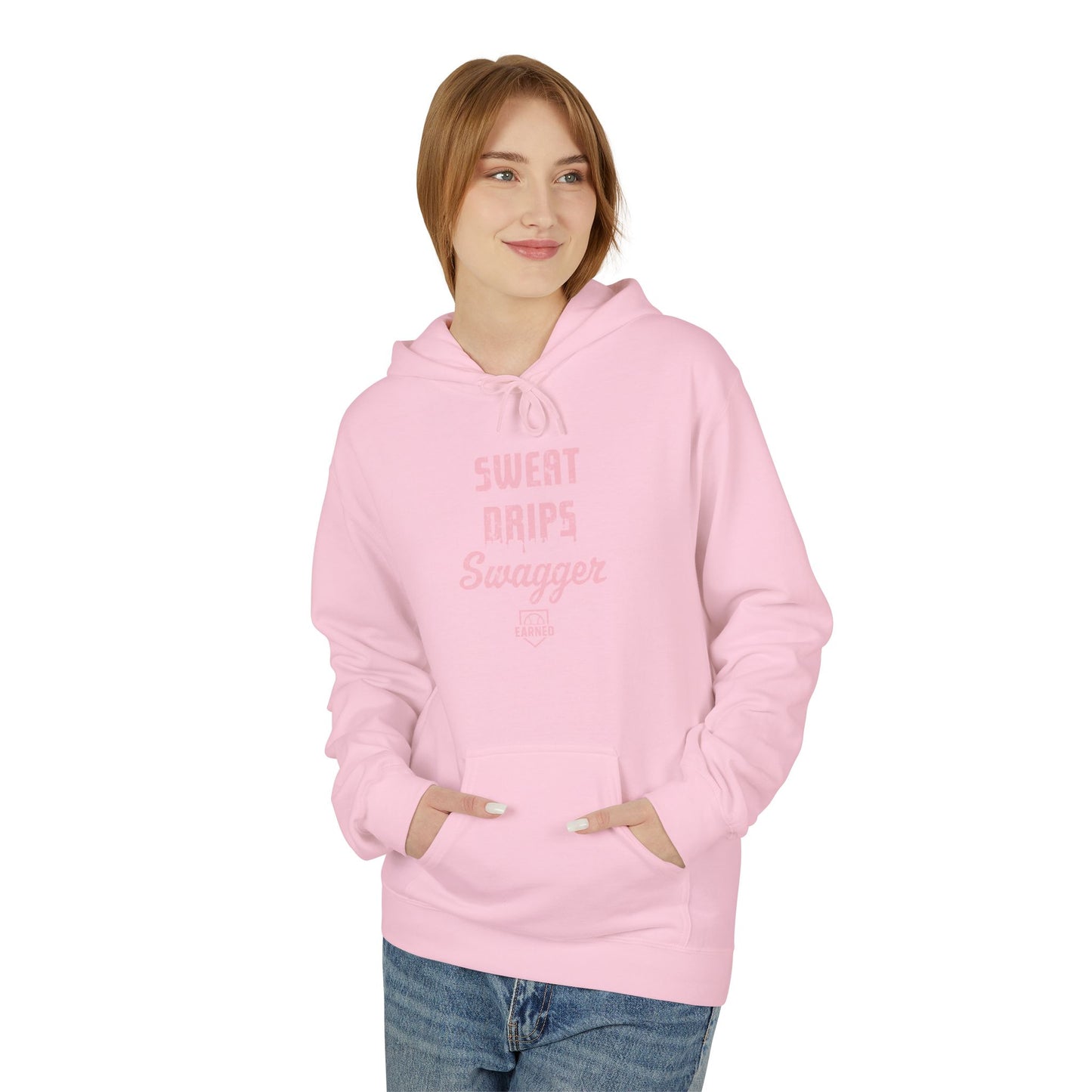 SWEAT DRIPS SWAGGER Hoodie (Pink Font)