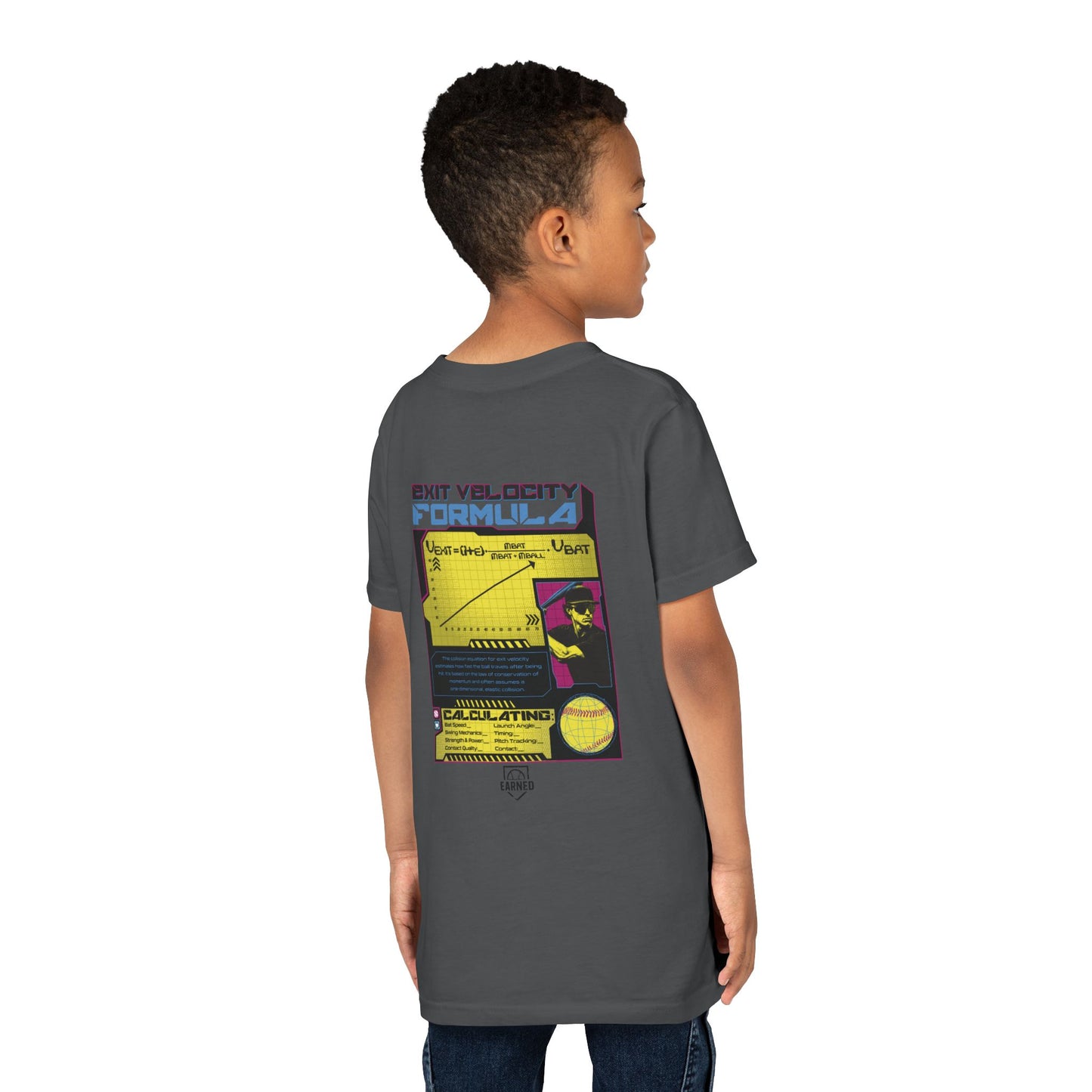 EXIT VELOCITY FORMULA Youth Tee - BASEBALL IQ Collection