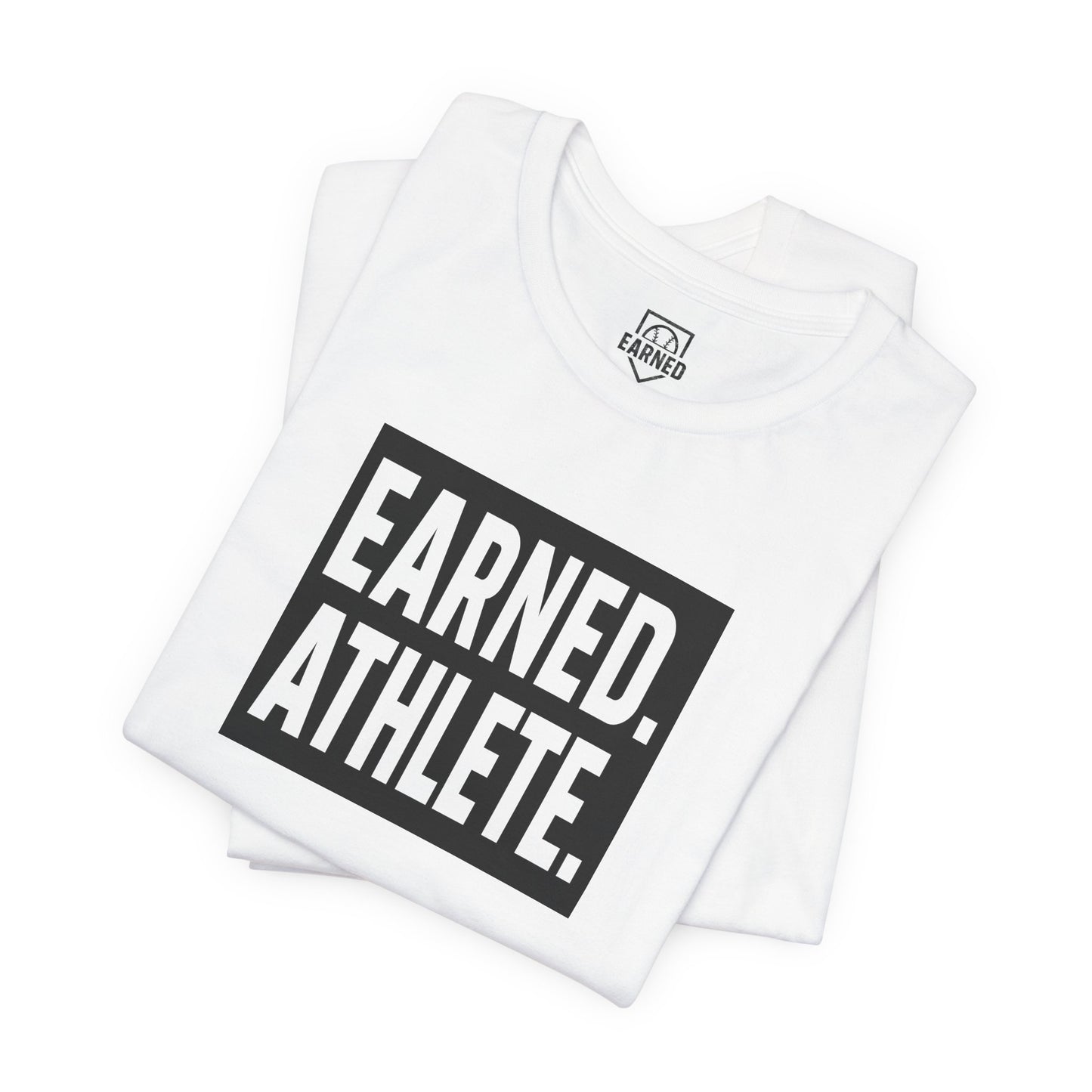 EARNED. ATHLETE. Logo Tee (Black Font)