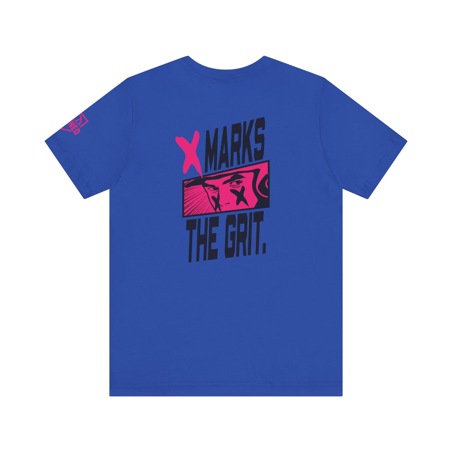 X MARKS THE GRIT Tee (Pink X, Black Font)
