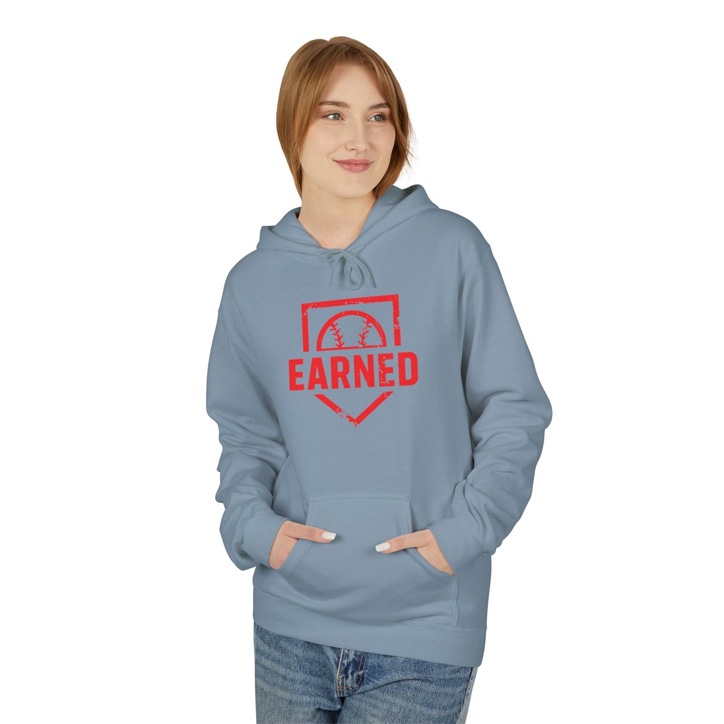 EARNED Logo Hoodie (Red Font)