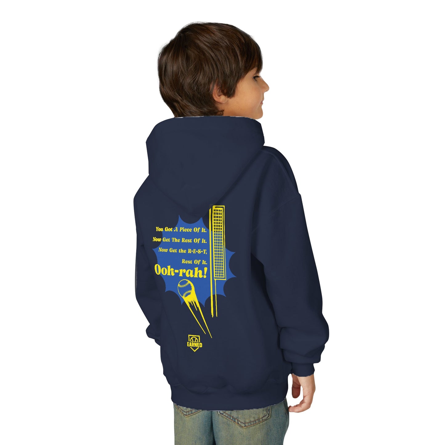 PIECE OF IT Youth Tee (Blue Logo) - DUGOUT CHANT Collection