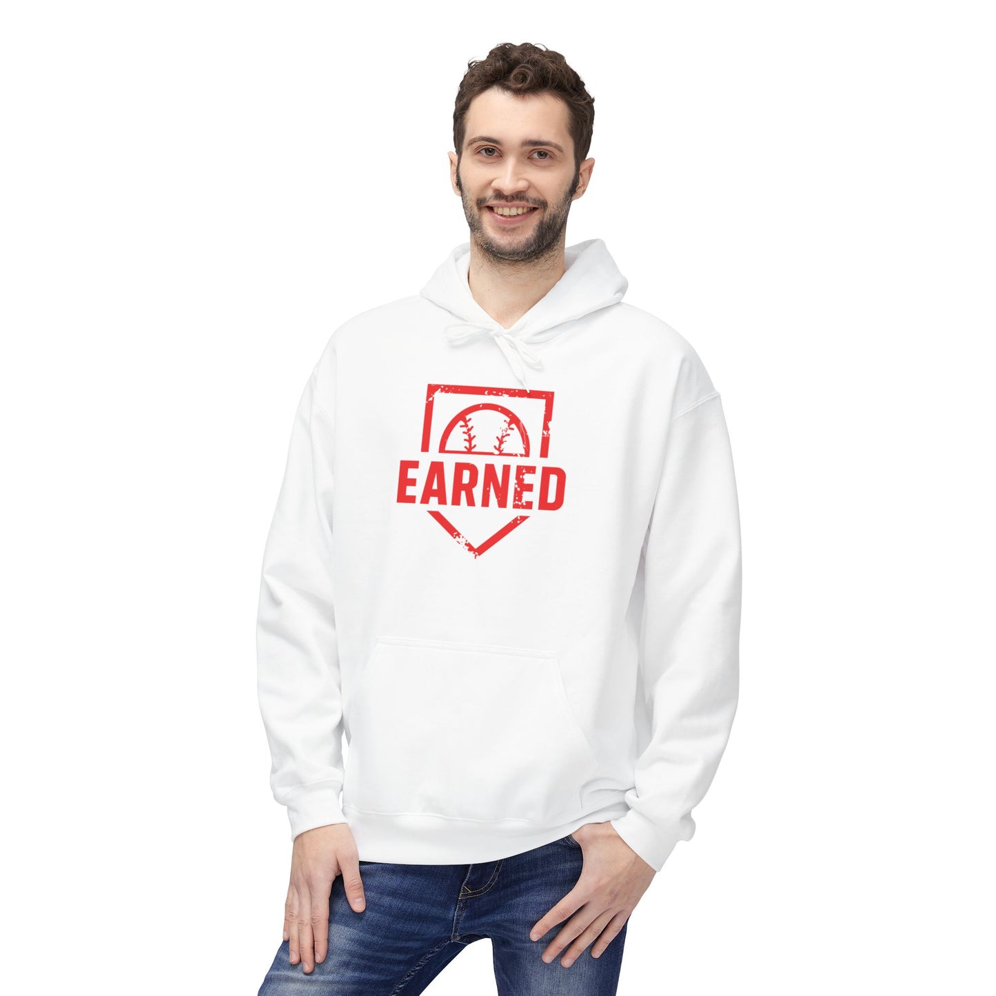 EARNED Logo Hoodie (Red Font)