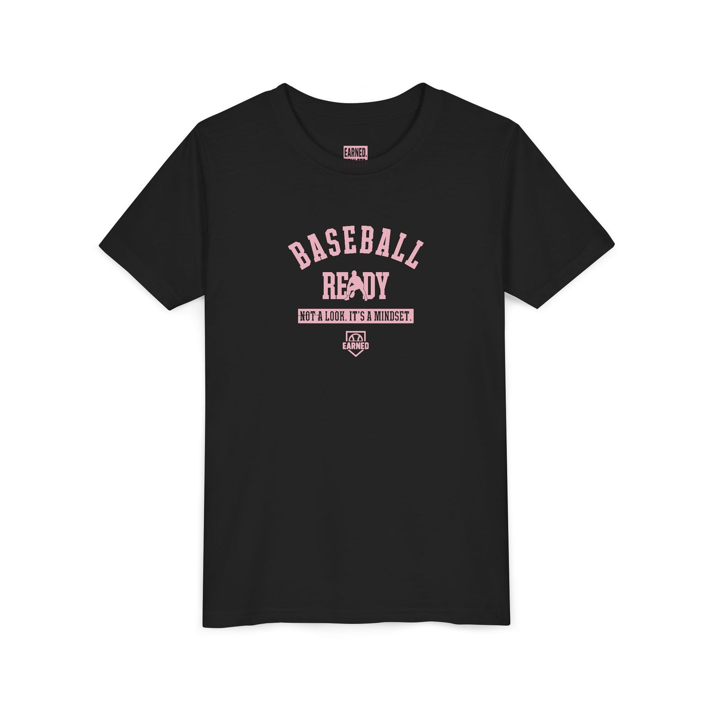 BASEBALL READY Youth Tee (Pink Font)