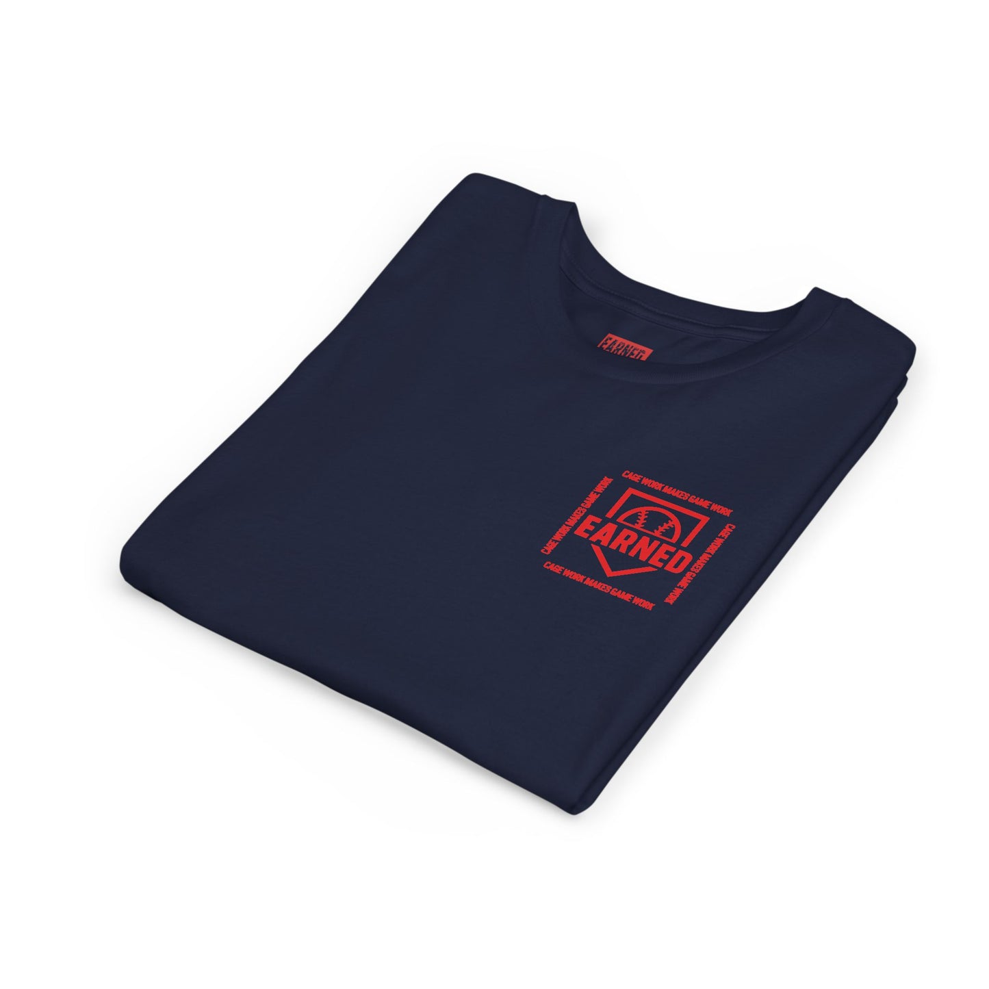 CAGE WORK MAKES GAME WORK Youth Tee (Red Font)