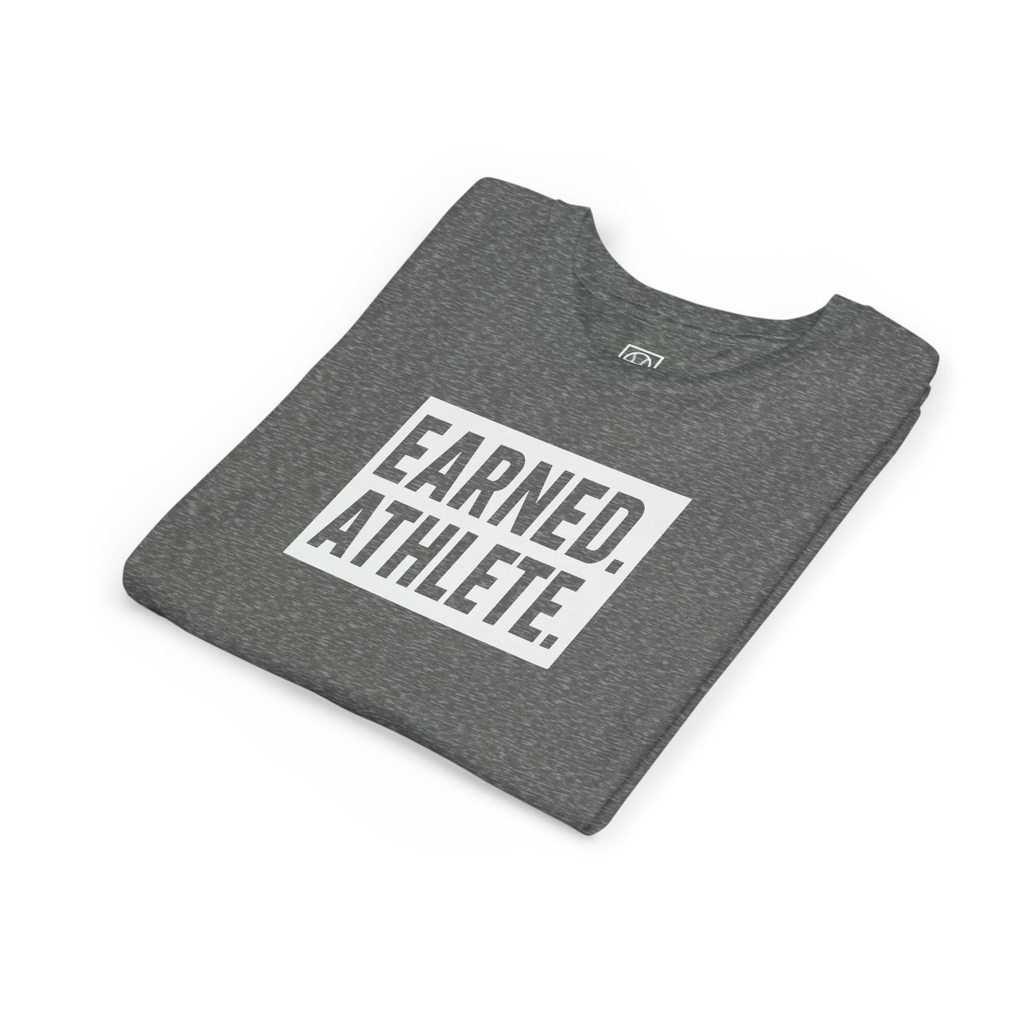EARNED. ATHLETE. Youth Tee (White Font)