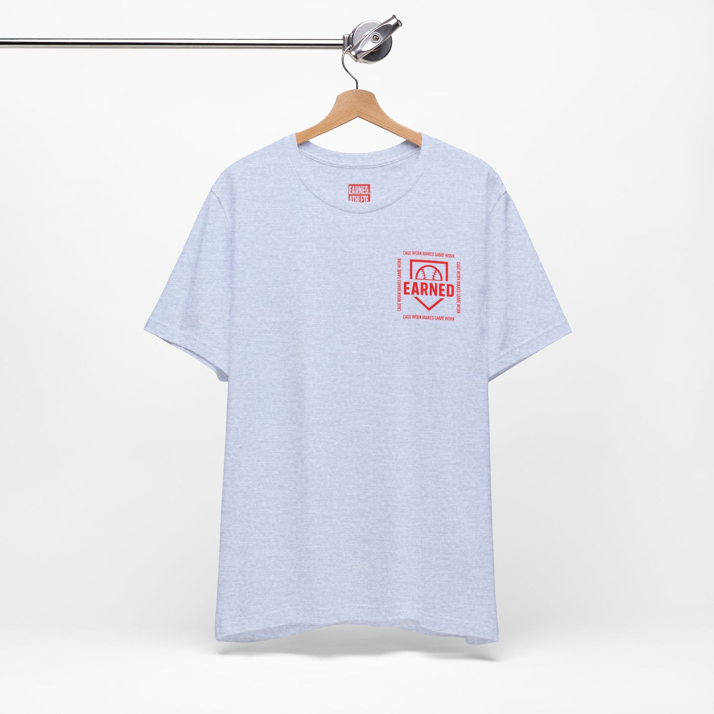 CAGE WORK MAKES GAME WORK Tee (Red Font)