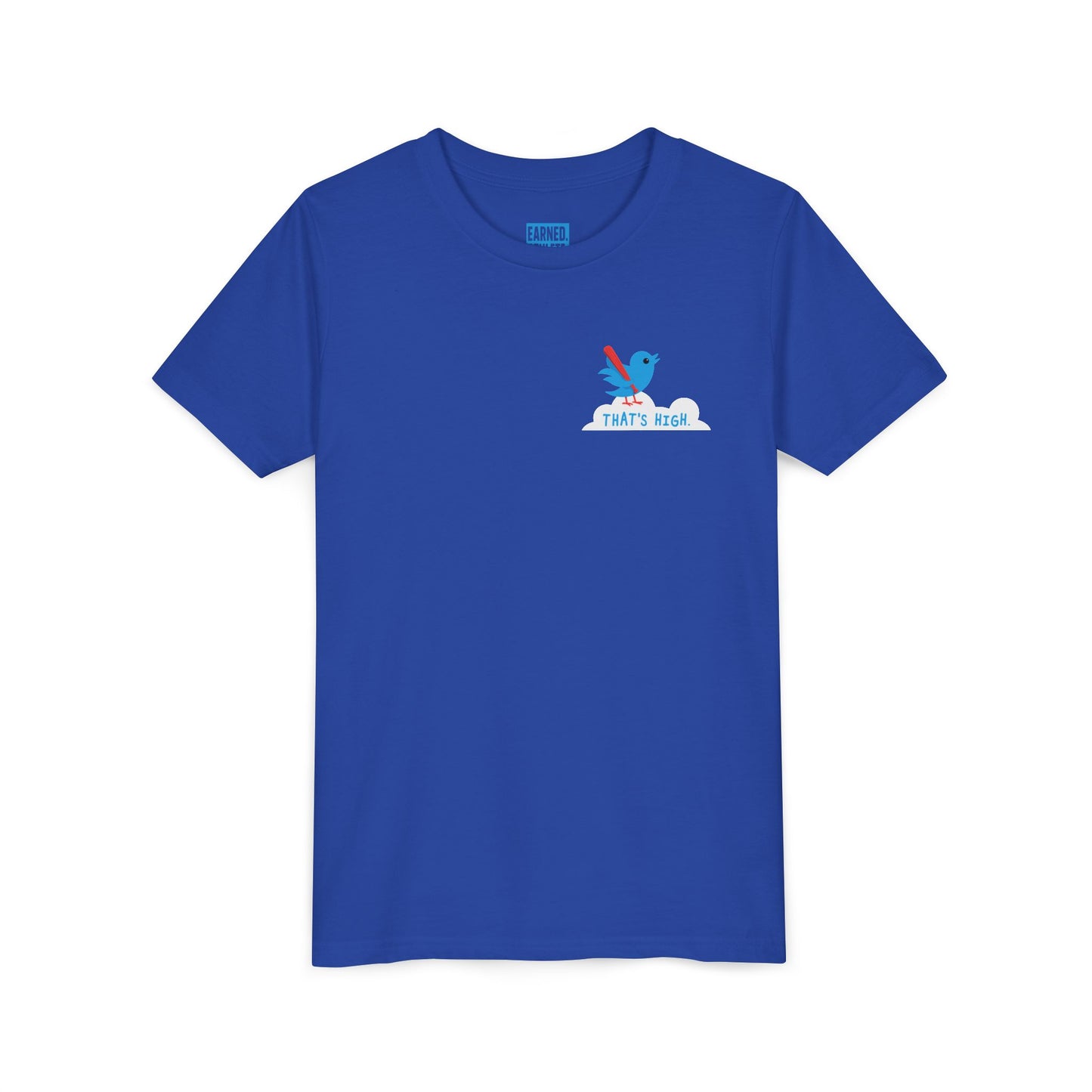 THAT'S HIGH Youth Tee (Blue Bird) - DUGOUT CHANT Collection