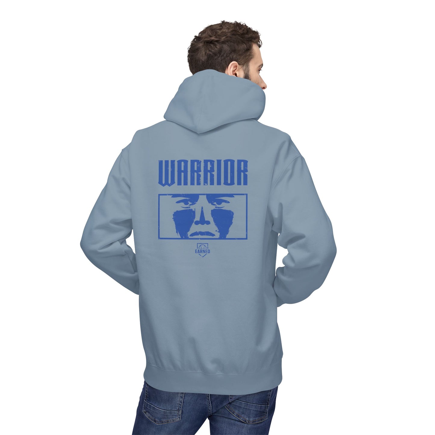 EYE BLACK NATION / WARRIOR Hoodie (Blue Font)