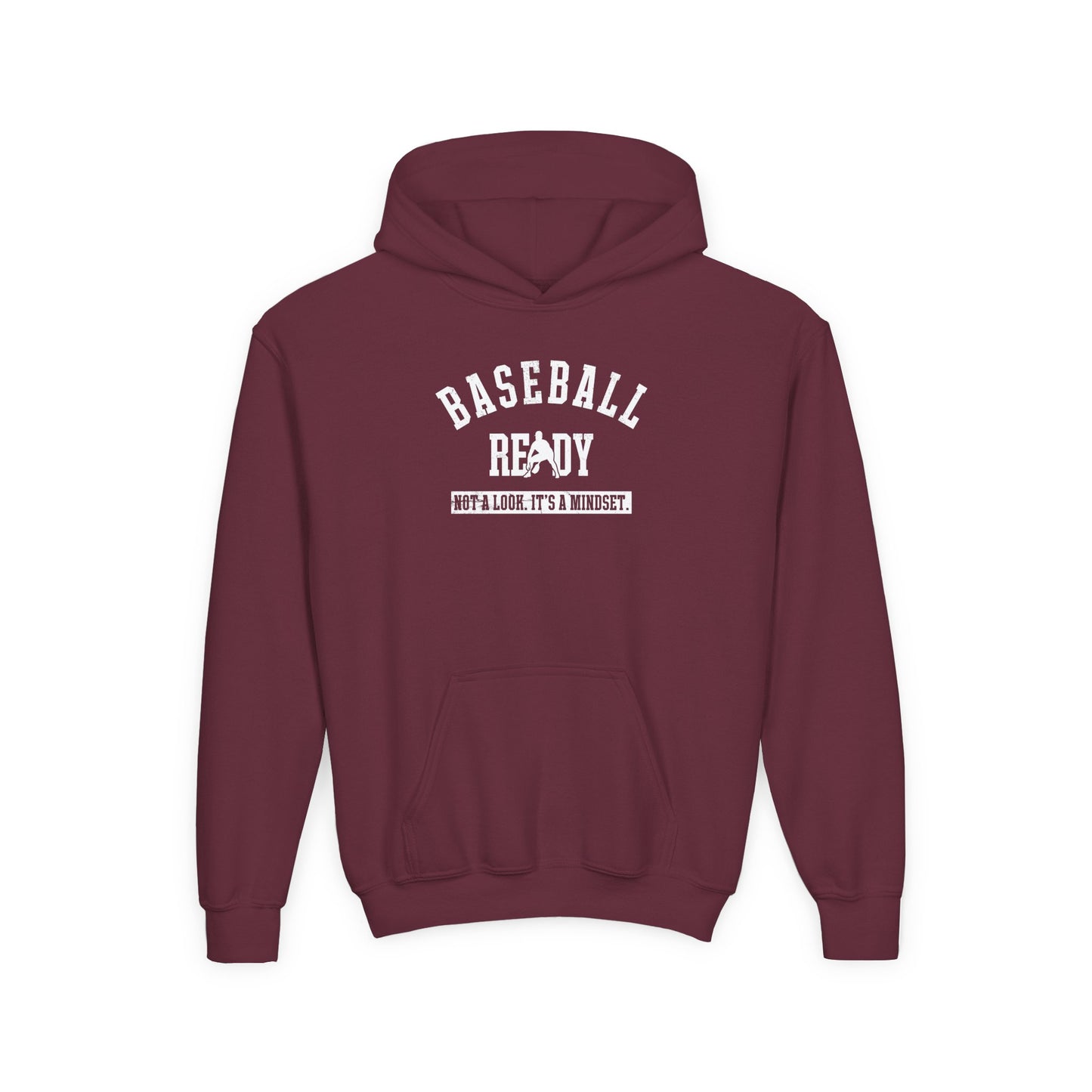 BASEBALL READY Youth Hoodie (White Logo)