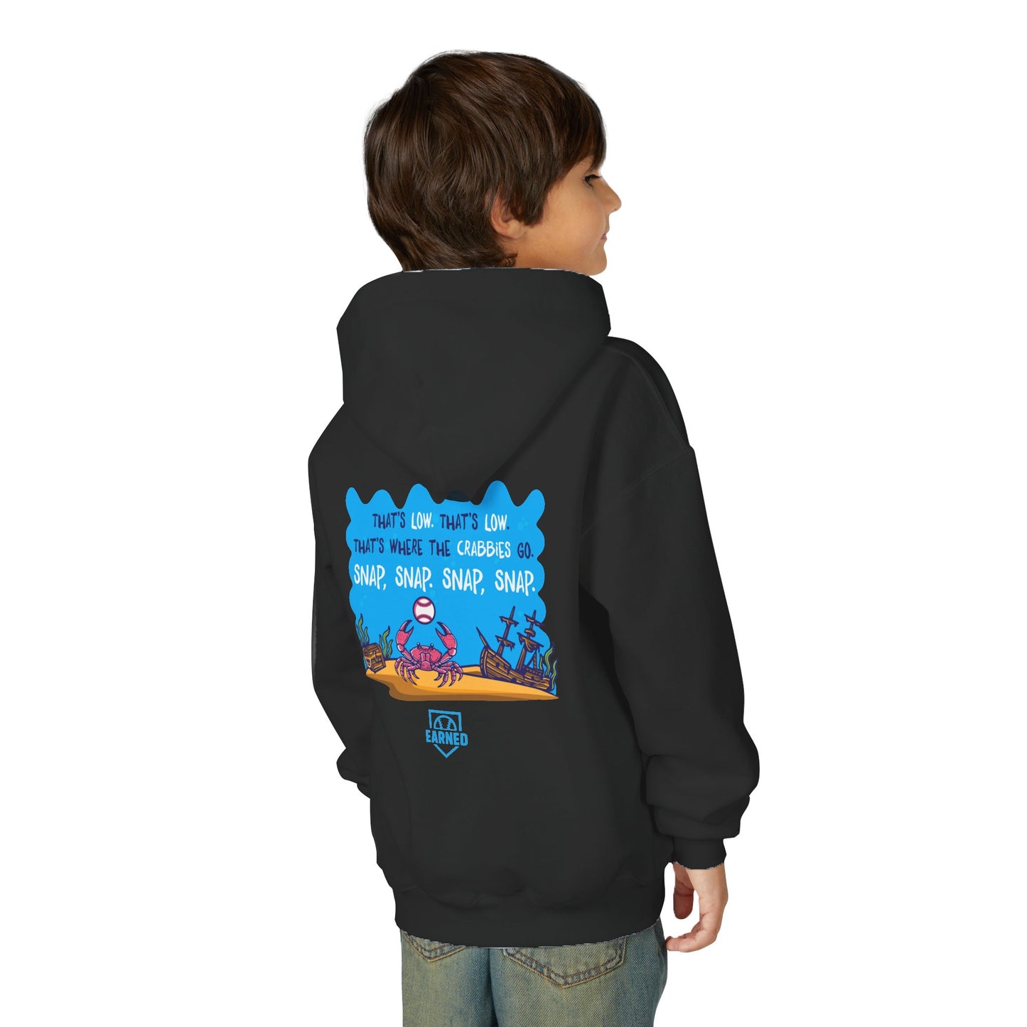THAT'S LOW CRABBY Youth Hoodie - DUGOUT CHANT Collection