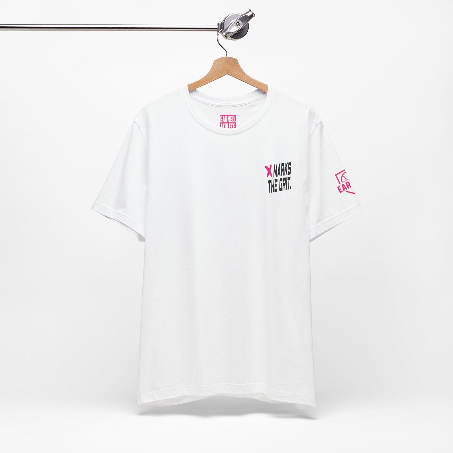 X MARKS THE GRIT Tee (Pink X, Black Font)