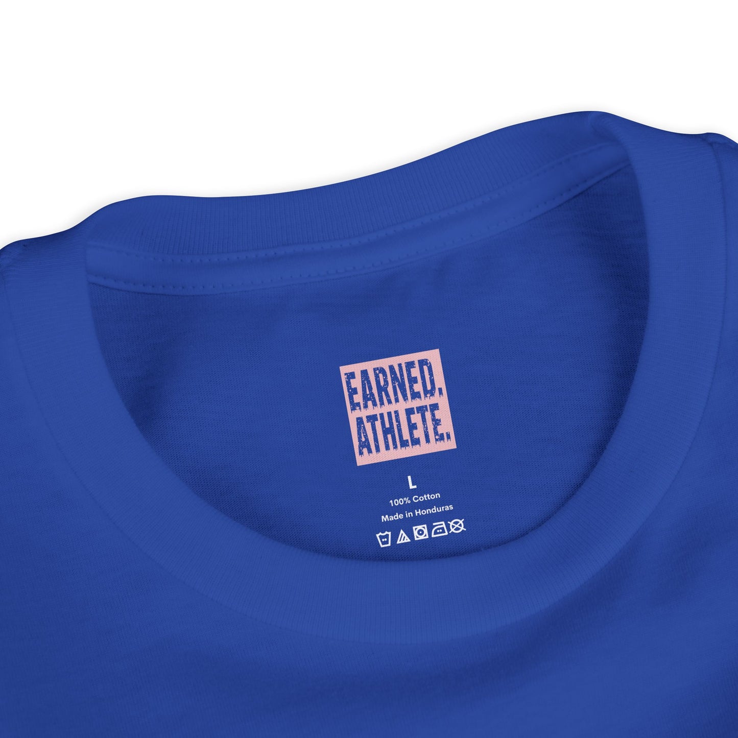 EARNED Logo Youth Tee (Soft Pink logo)