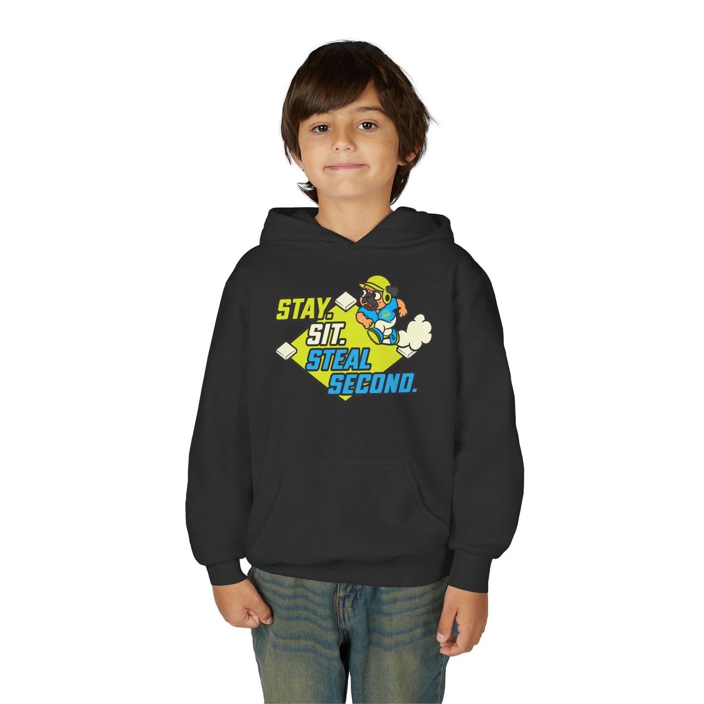 SIT. STAY. STEAL SECOND. Youth Hoodie - BARK PARK Collection