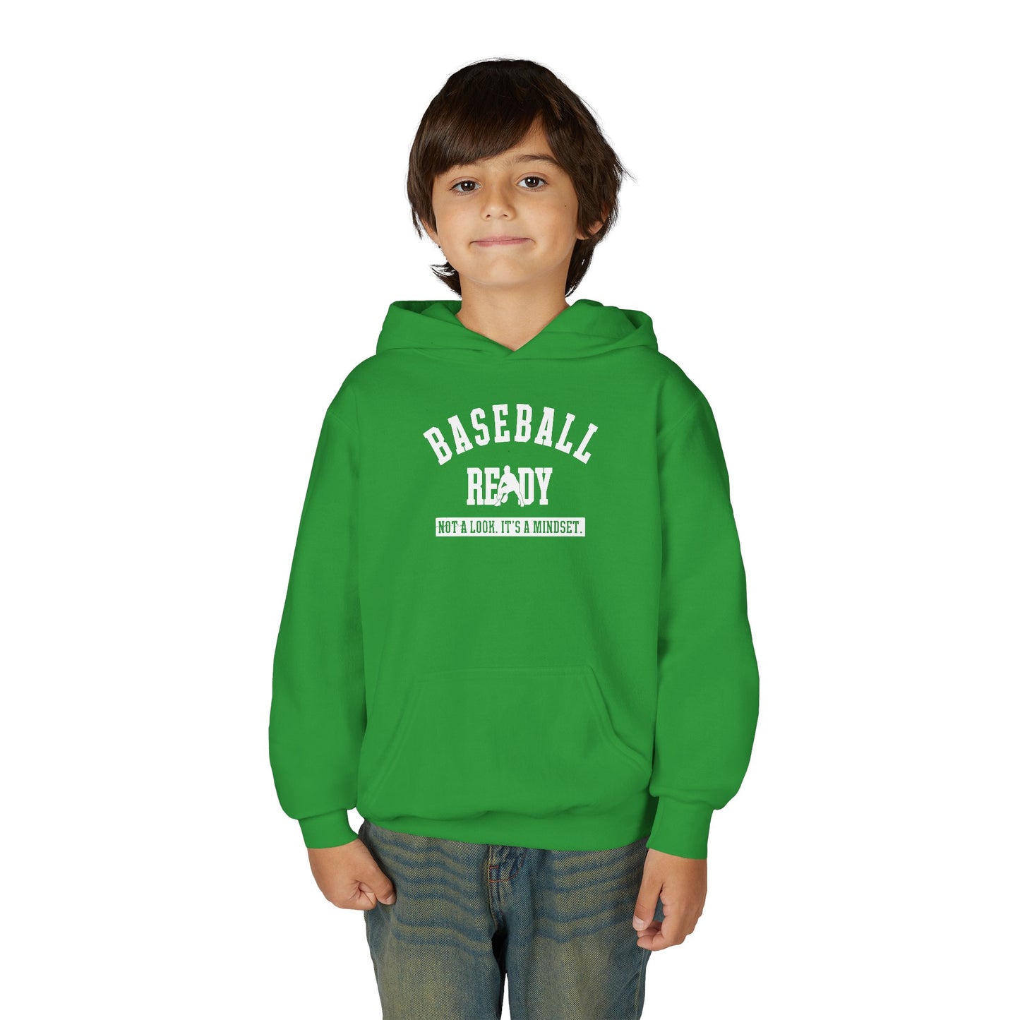 BASEBALL READY Youth Hoodie (White Logo)