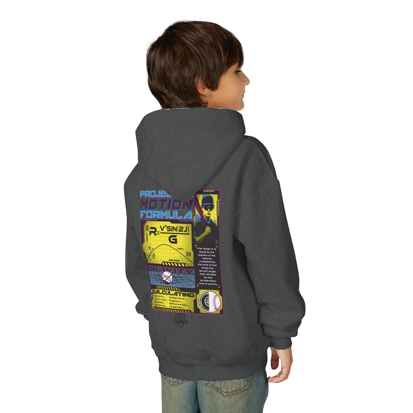 PROJECTILE MOTION FORMULA Youth Tee - BASEBALL IQ Collection